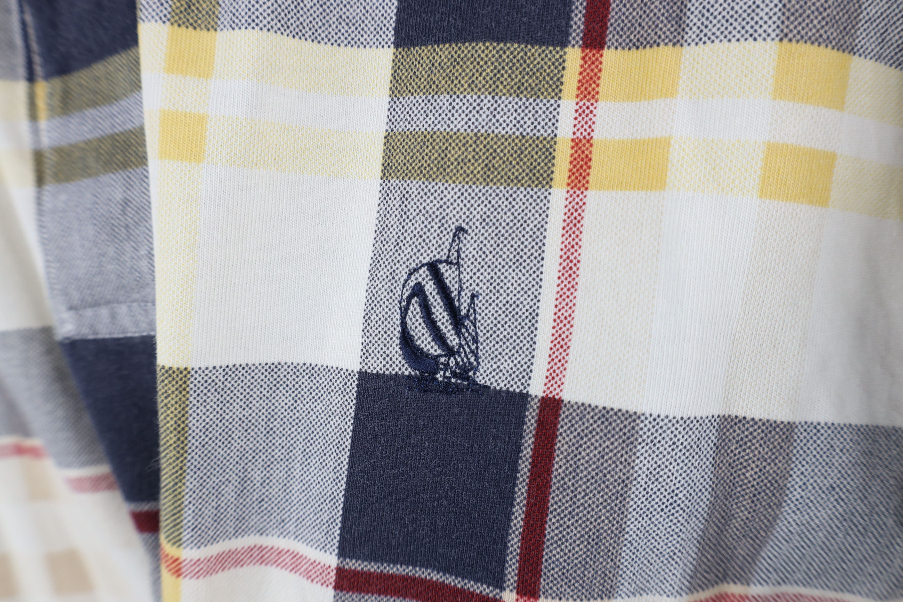Nautica × Vintage Vintage 90s Nautica Short Sleeve Polo Shirt Rainbow Plaid Size US S / EU 44-46 / 1 - 4 Thumbnail