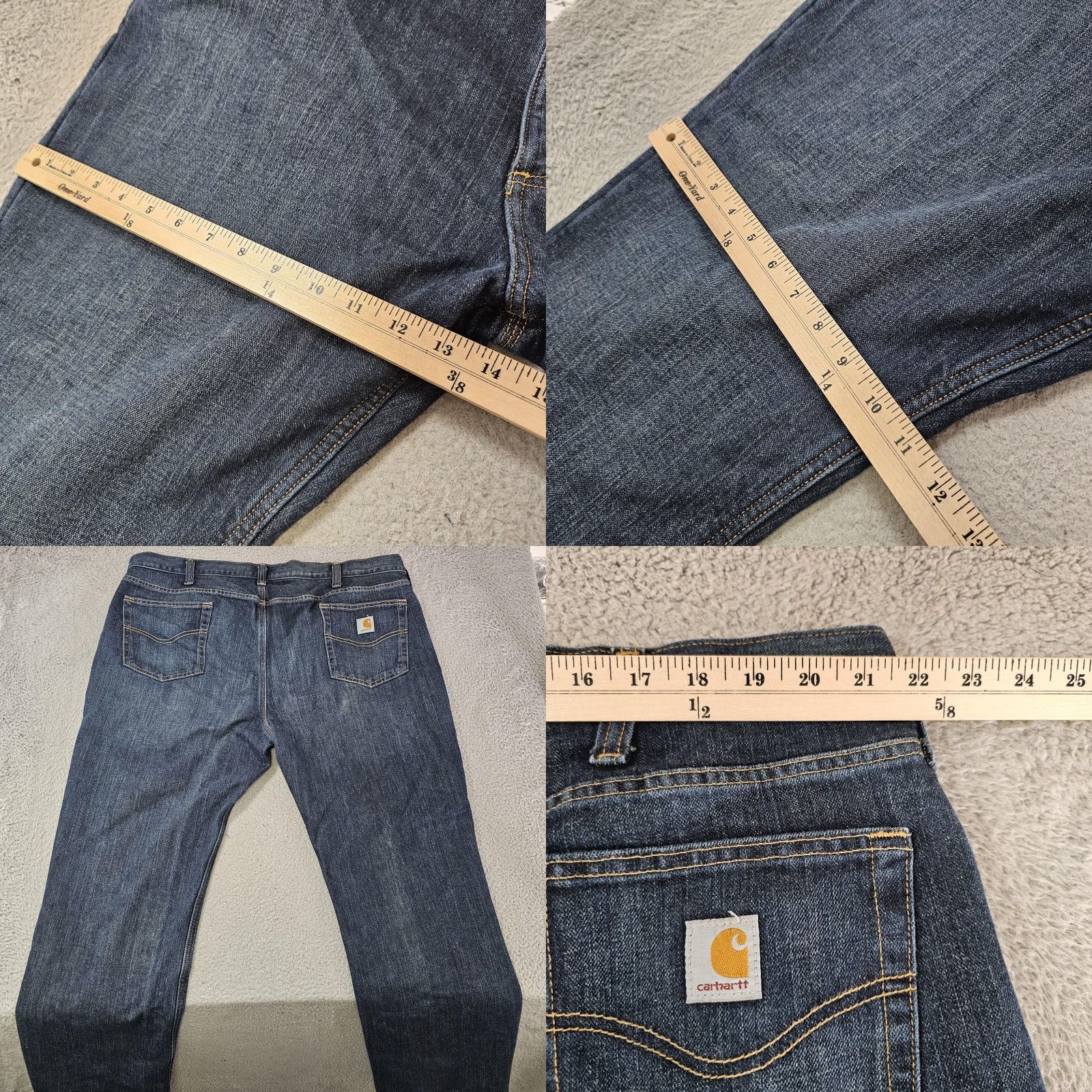 Carhartt Carhartt Jeans Mens 44x30 Blue Relaxed Fit Fleece Lined Warm Denim Workwear Jeans Mens Blue Size US 44 / EU 60 - 8 Thumbnail