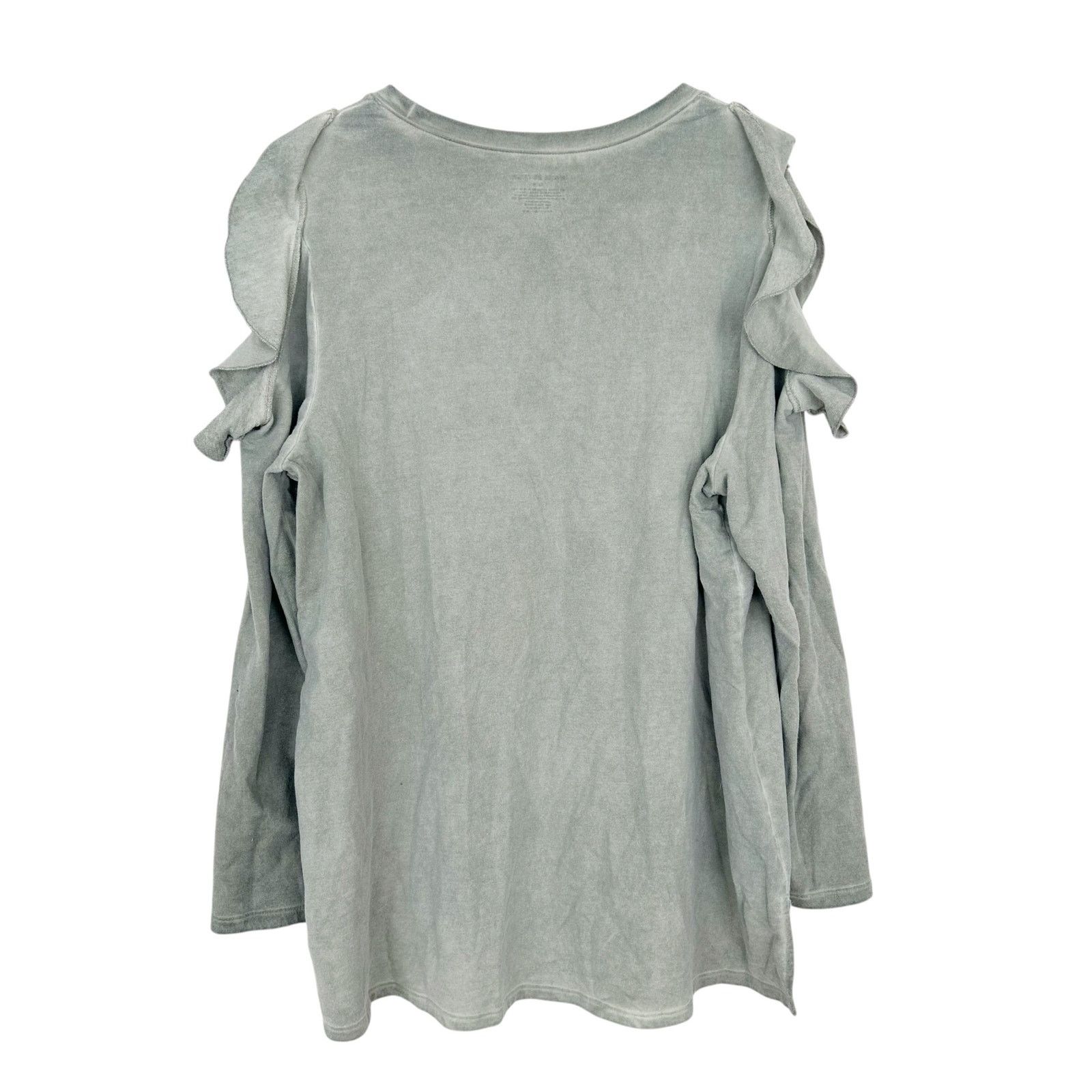 Other Lane Bryant Cold Shoulder Ruffle Long Sleeve Shirt Sz 18/20 Size XXL / US 16-18 / IT 52-54 - 4 Thumbnail
