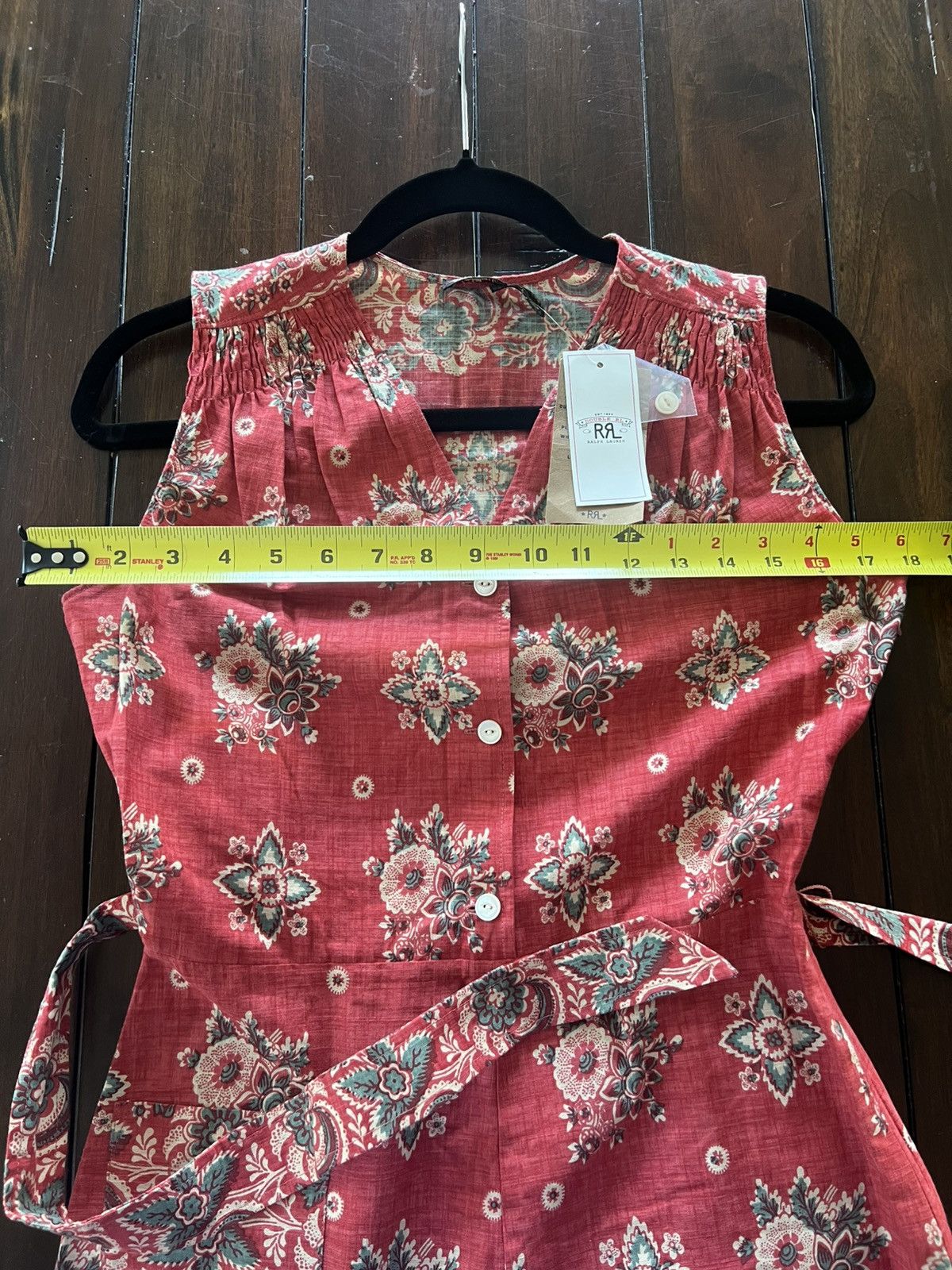 RRL Ralph Lauren *NWT RRL Double RL Ralph Lauren Floral-Print Cotton Jumpsuit Size 27" / US 4 / IT 40 - 7 Thumbnail