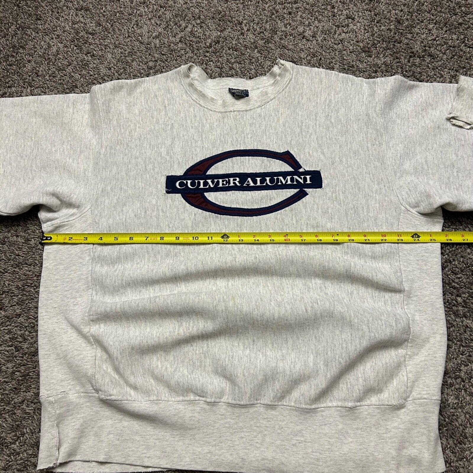 Vintage Vintage Thrashed Sweatshirt Crewneck Pullover 90s y2k Gray Size US XL / EU 56 / 4 - 9 Thumbnail