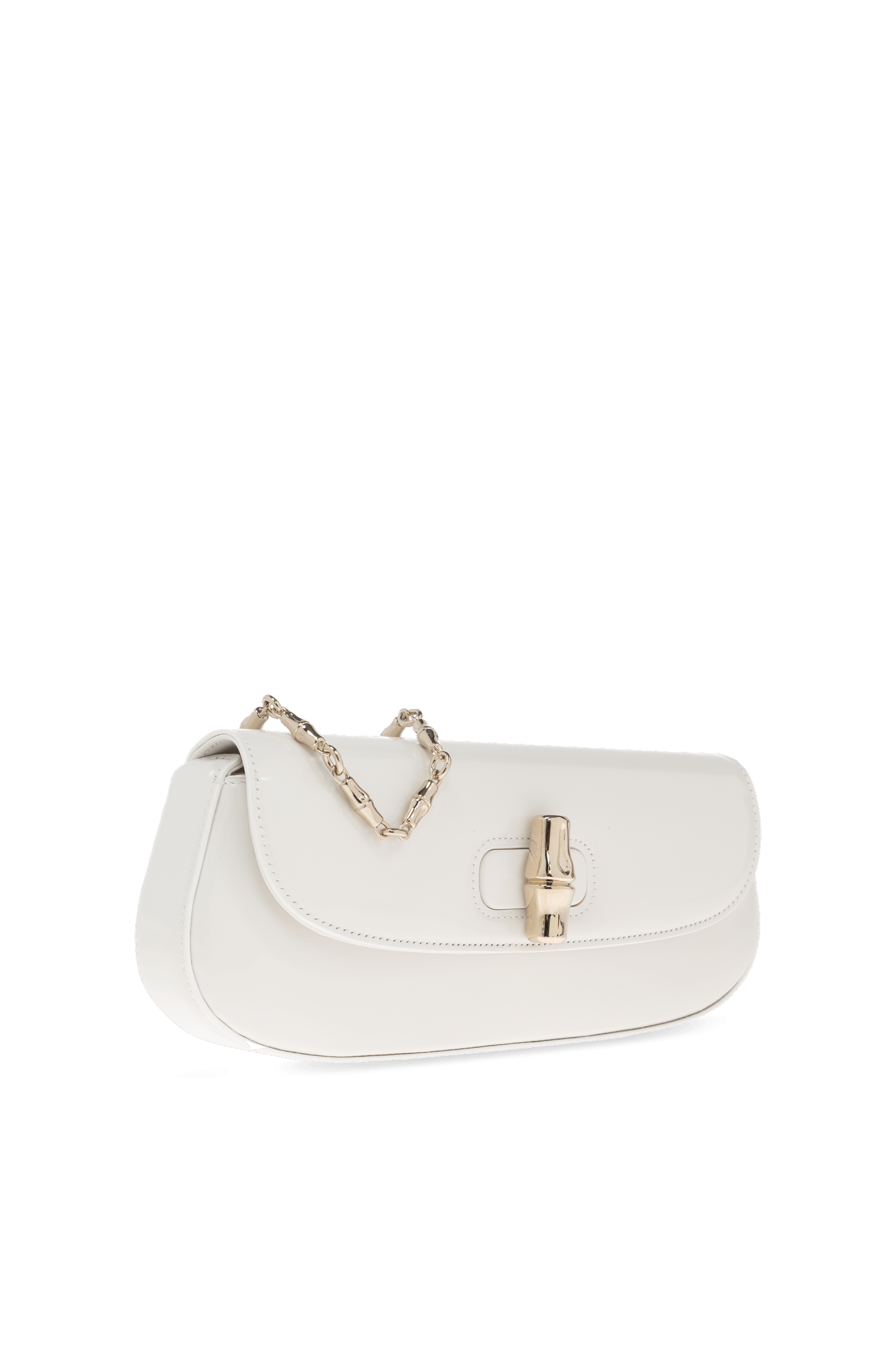 Gucci o1la5ras0526 Size: OS / Bamboo Night Clutch in White Size ONE SIZE - 4 Thumbnail
