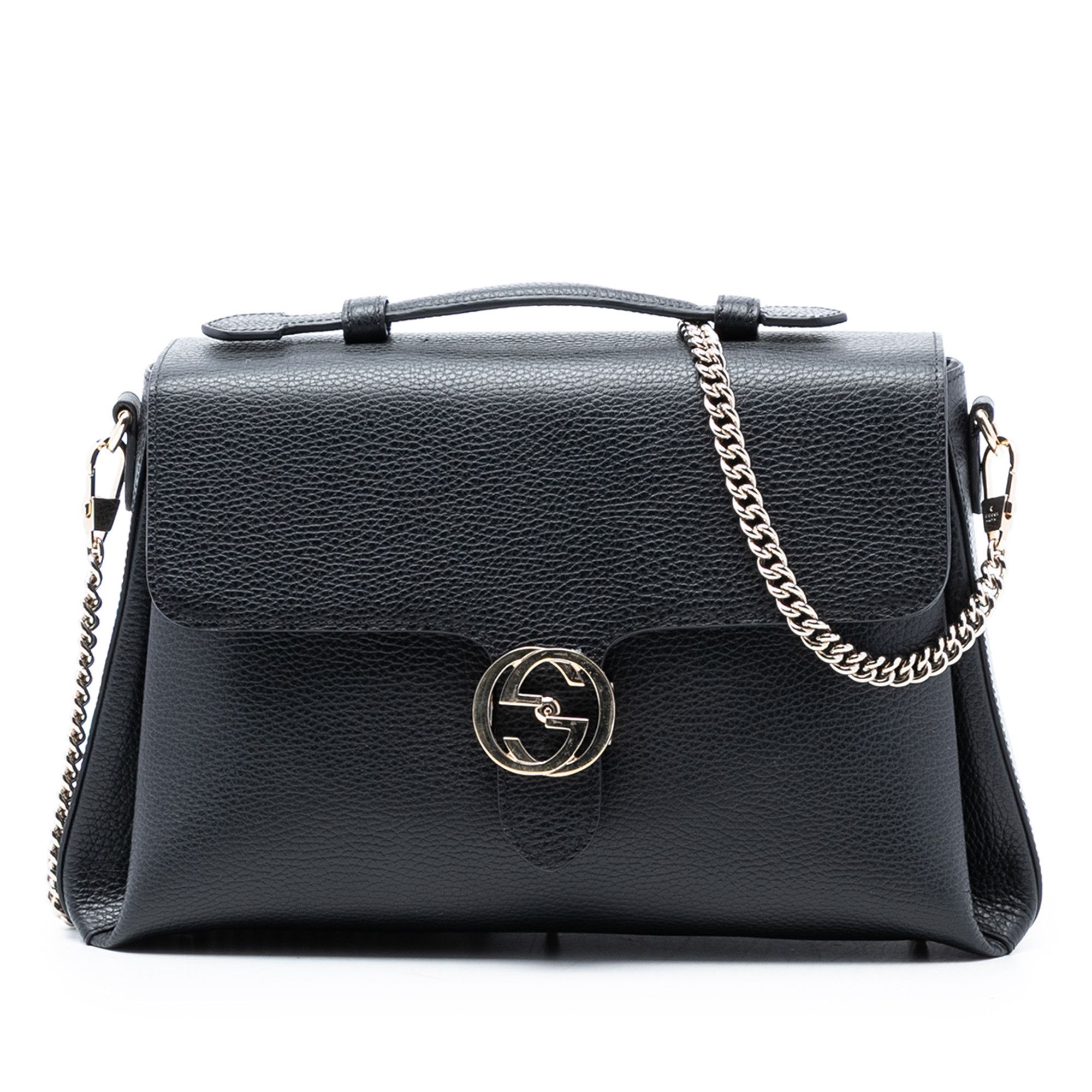 Gucci Gucci Medium Dollar Calf Interlocking G Satchel Size ONE SIZE - 1 Thumbnail