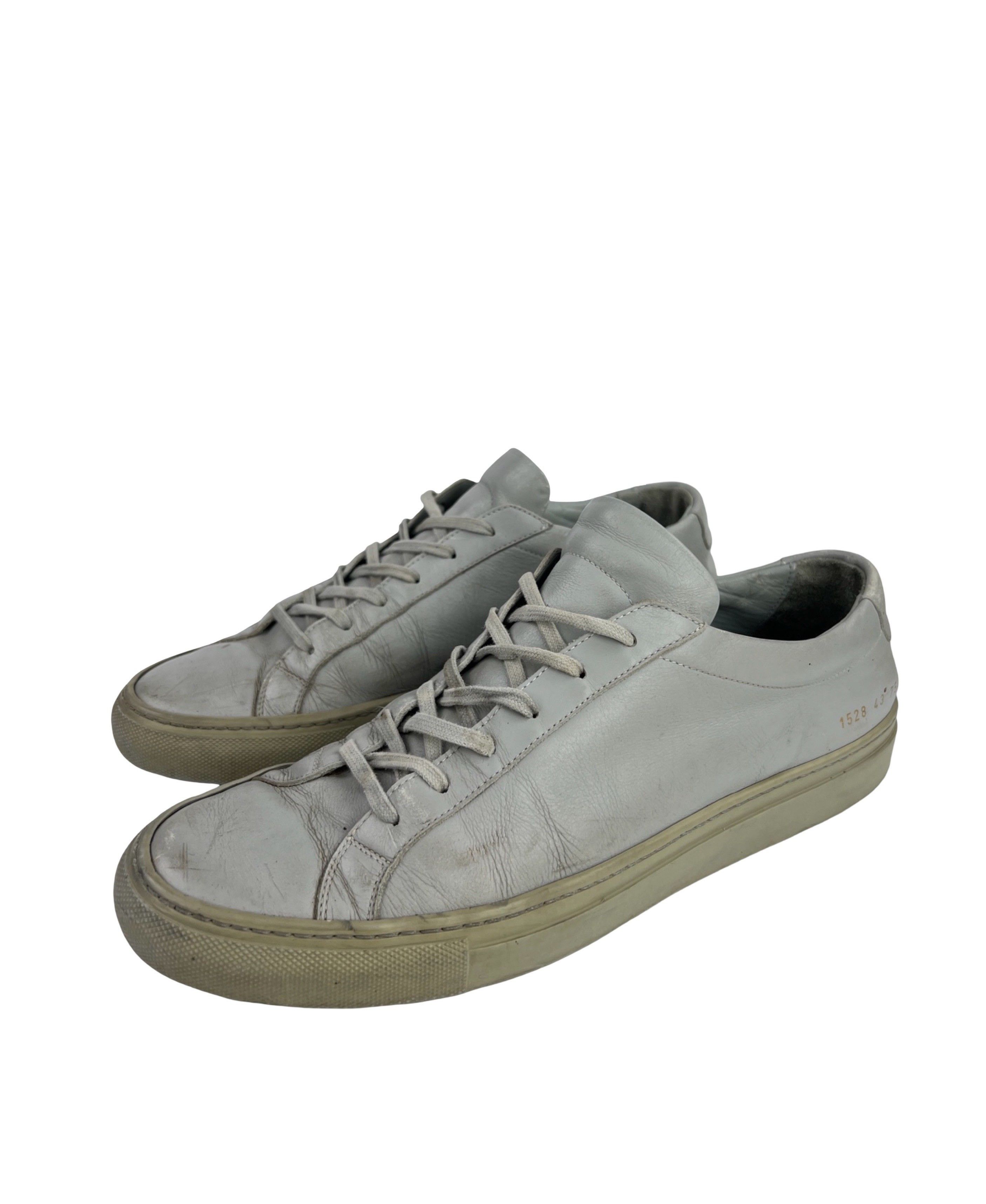 Common Projects Common Projects Achilles Low Top Gray Leather Sneakers Size US 10 / EU 43 - 1 Thumbnail