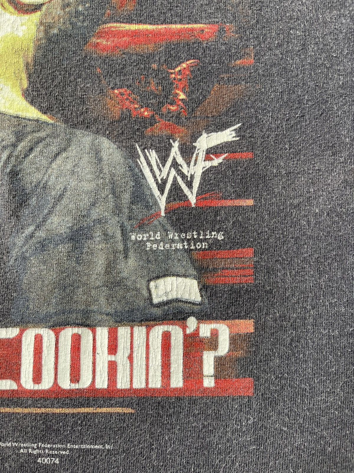 WWF Vintage 00's WWF The Rock "What The Rock Is Cookin' Tee Size US XL / EU 56 / 4 - 8 Thumbnail