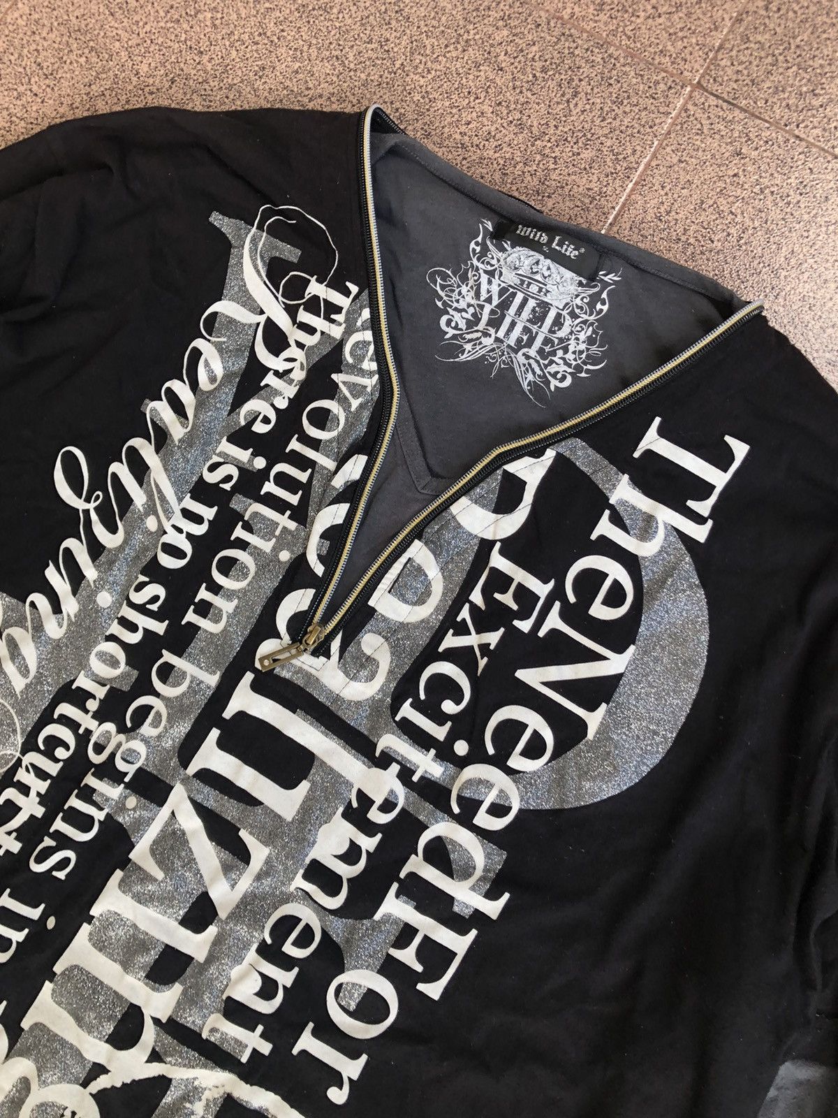 Japanese Brand Wild Life Poem Words Shirt Zipper Longsleeve Like Lgb Size US XL / EU 56 / 4 - 3 Thumbnail