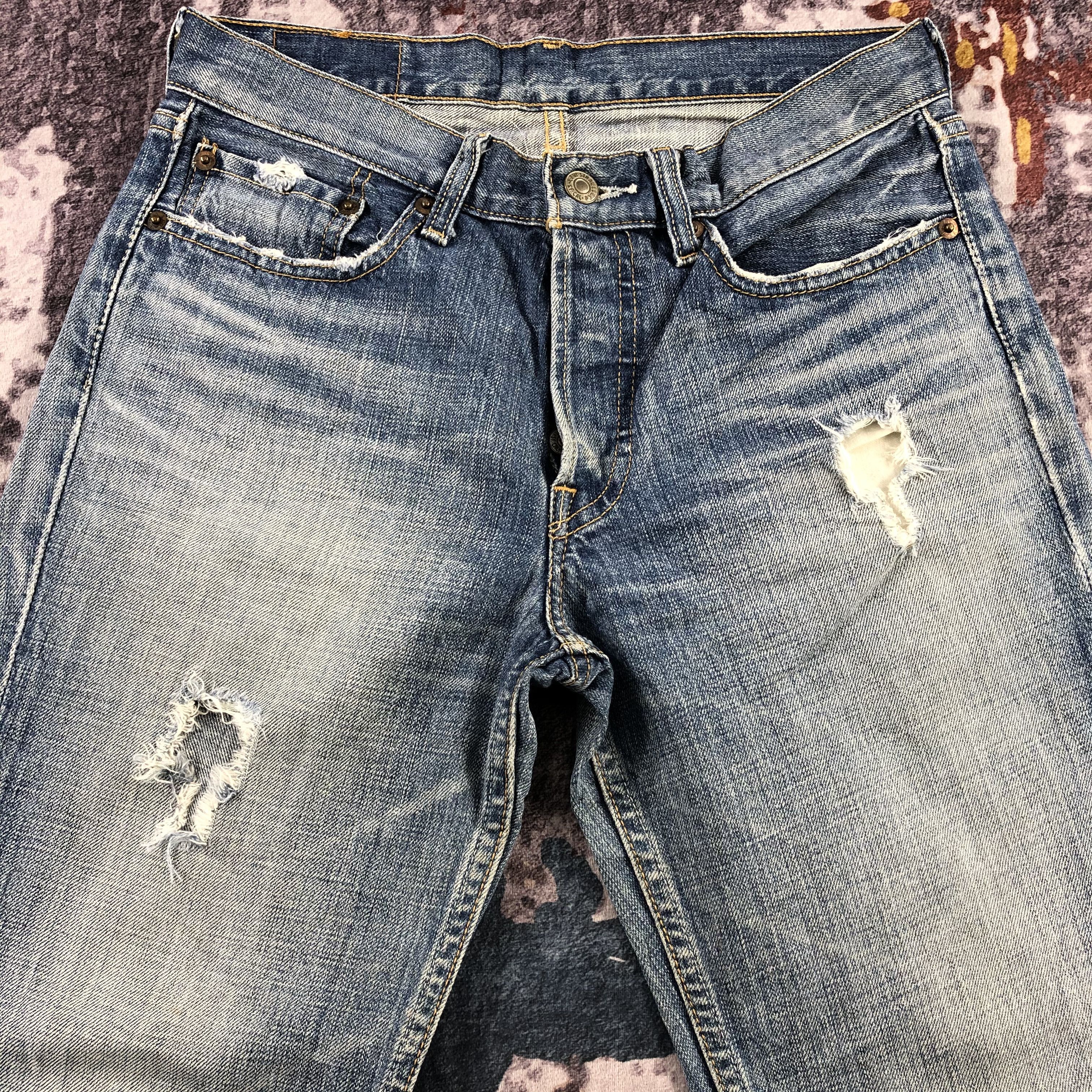 Levi's Vintage 90s Blue Wash Levis 501 Jeans-JM3057 Size US 28 / EU 44 - 3 Thumbnail