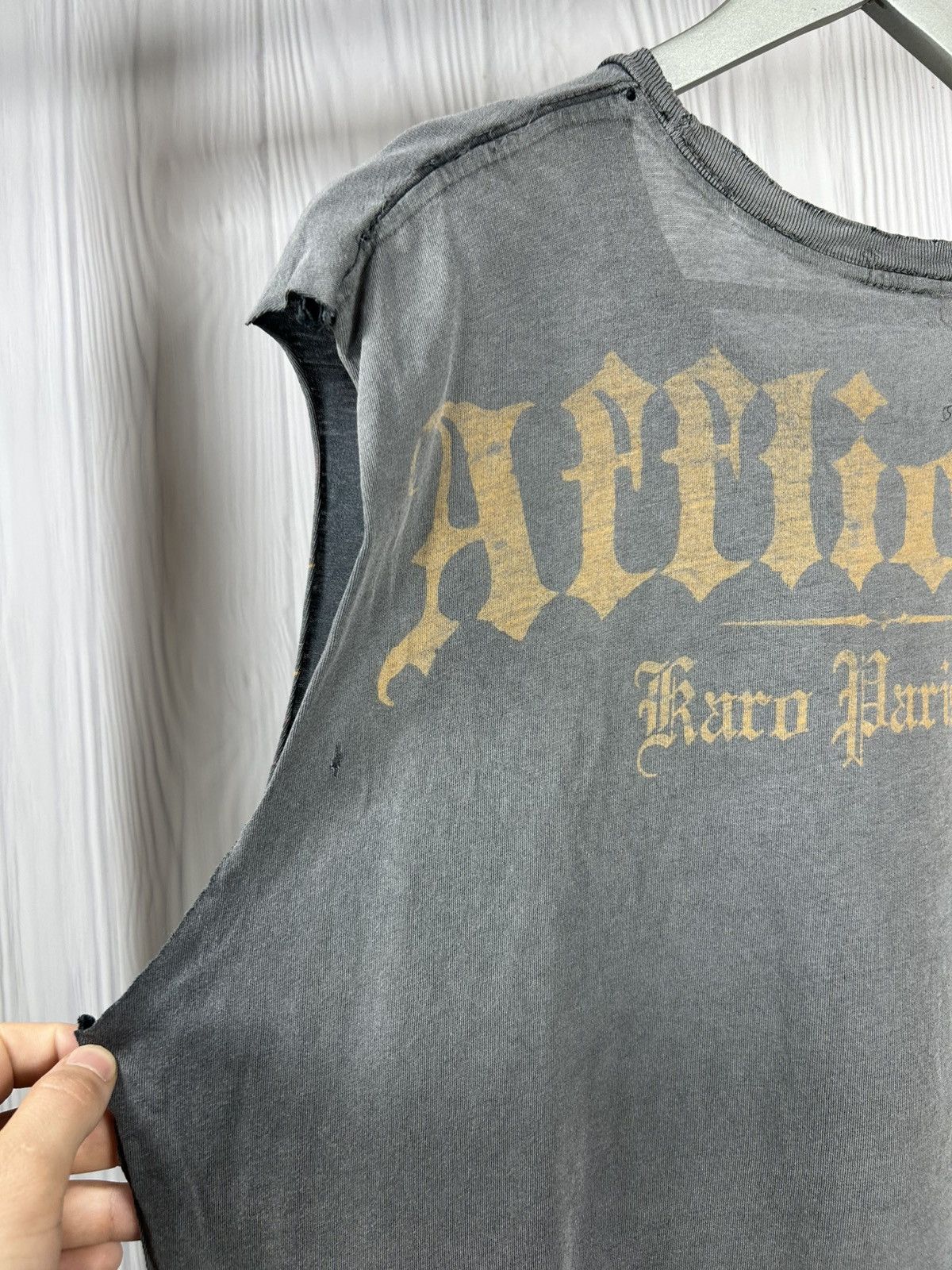 Affliction × Vintage Vintage Y2K Affliction Distressed Torn Sunfaded Tank Top L Size US L / EU 52-54 / 3 - 15 Thumbnail