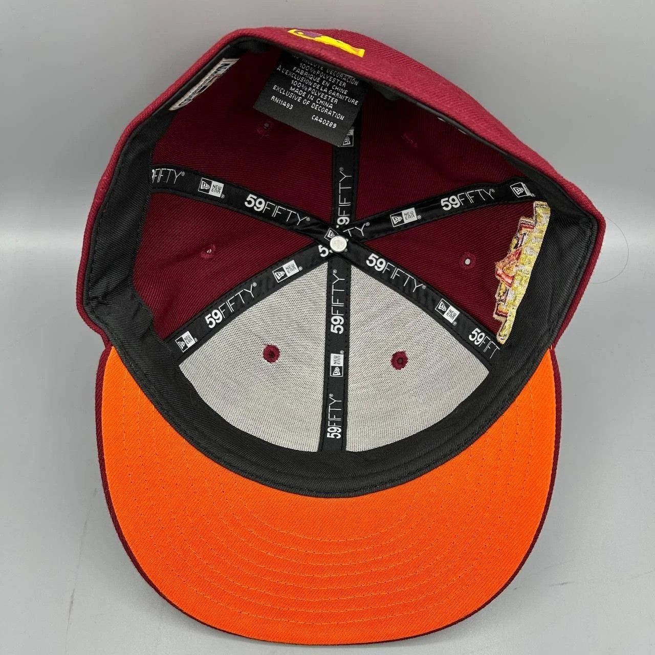 New Era Arizona Diamondbacks Hat Men 7 3/8 Red Orange MLB Fitted Cap Size ONE SIZE - 2 Thumbnail
