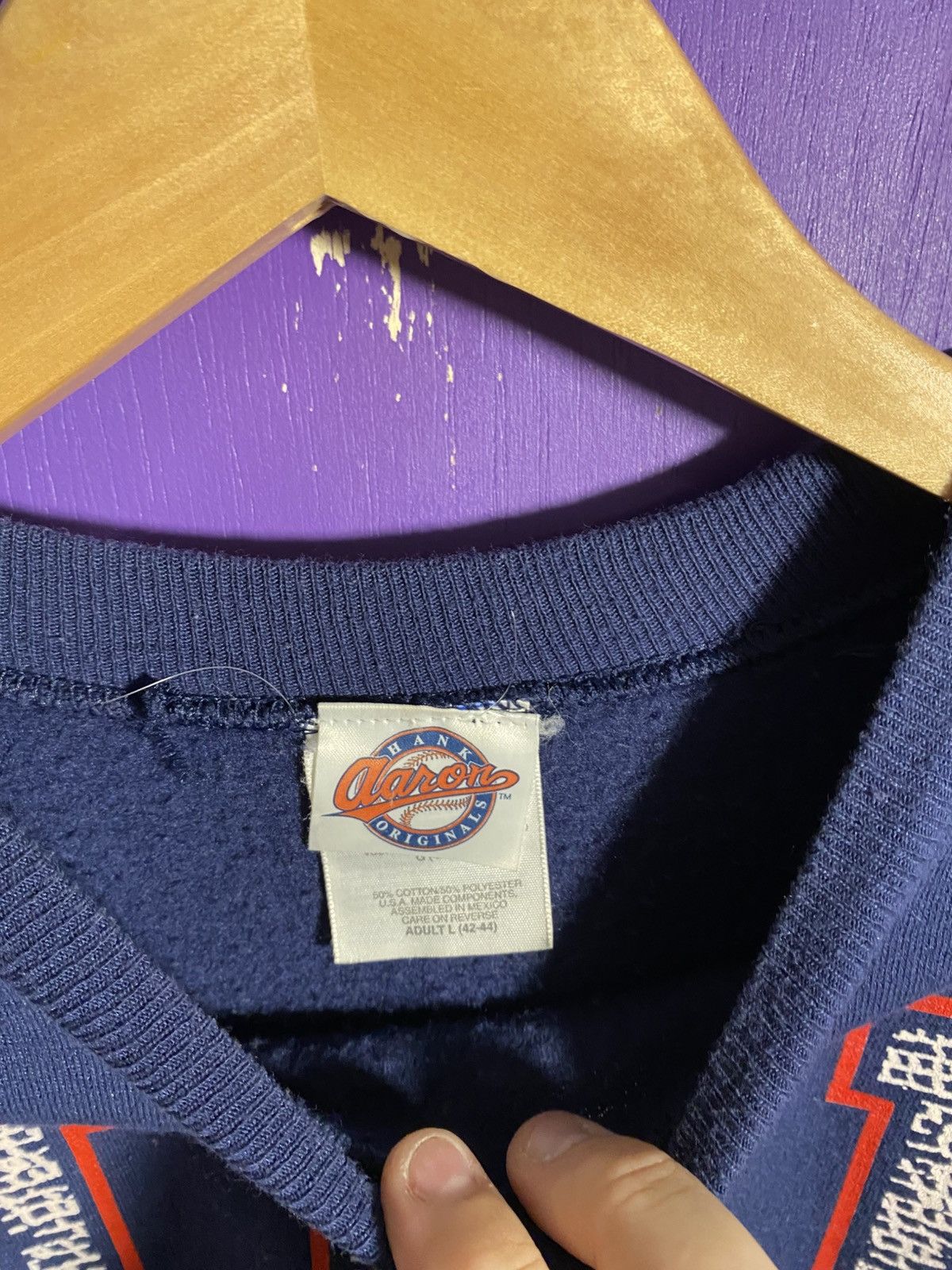 MLB Vintage 1998 New York Yankees spellout sweatshirt Size US L / EU 52-54 / 3 - 4 Thumbnail