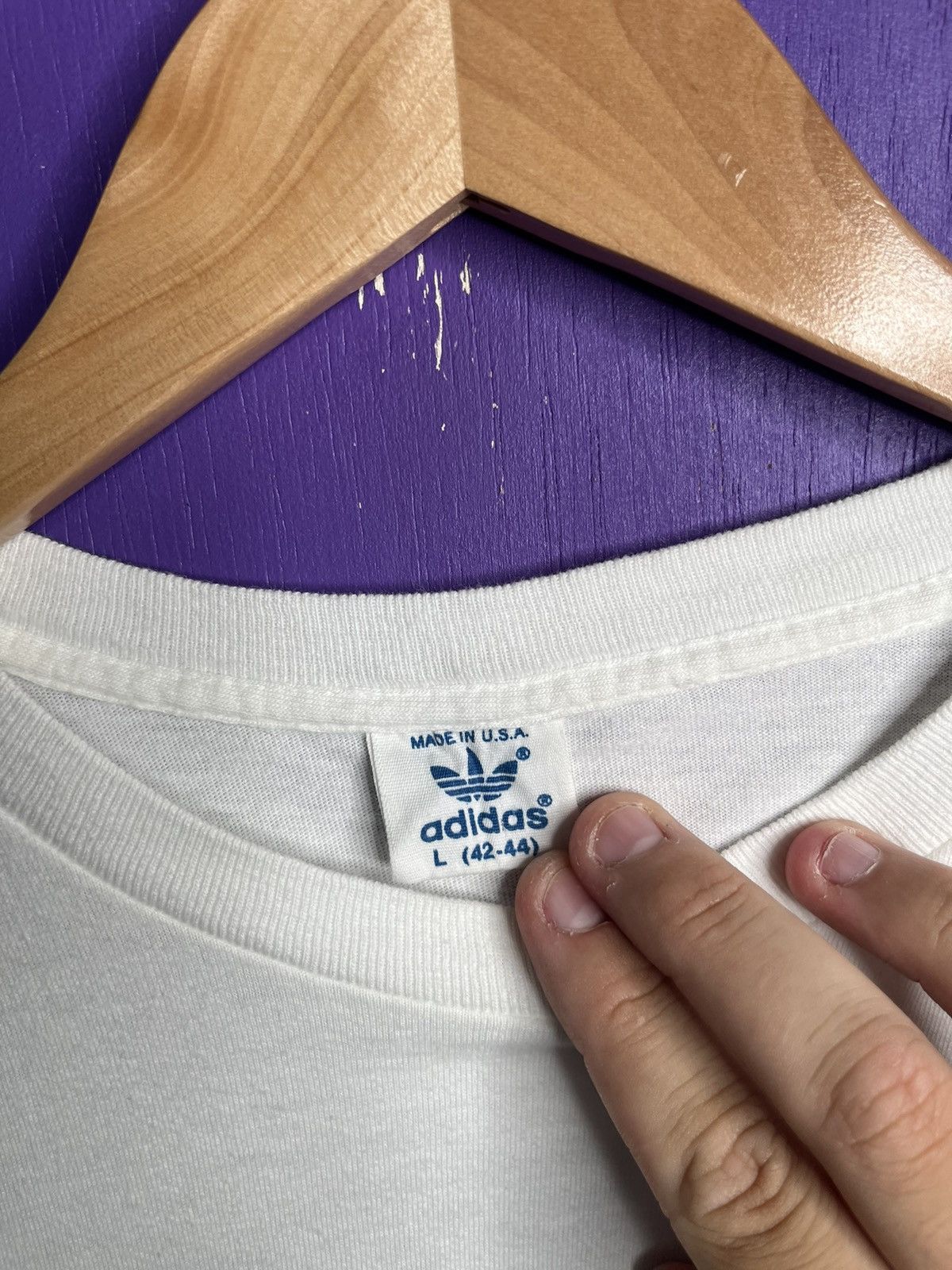 Adidas Vintage 80s Adidas vanguard windsurfing pocket tee Size US L / EU 52-54 / 3 - 4 Thumbnail