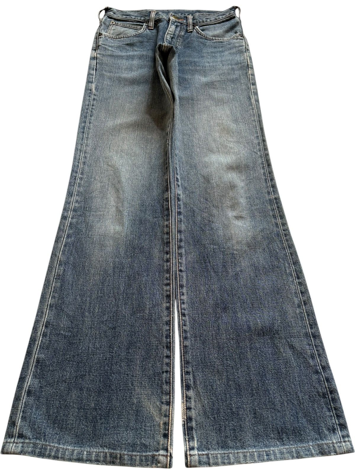 Wrangler Vintage Wrangler Mud Wash Distressed Bootcut Flare Jeans Size US 27 - 1 Thumbnail