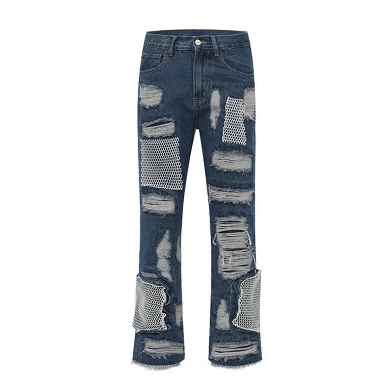 Japanese Brand × Vintage Ripped Straight Frayed Loose Harajuku Style With Scuffs Size US 32 / EU 48 - 3 Thumbnail