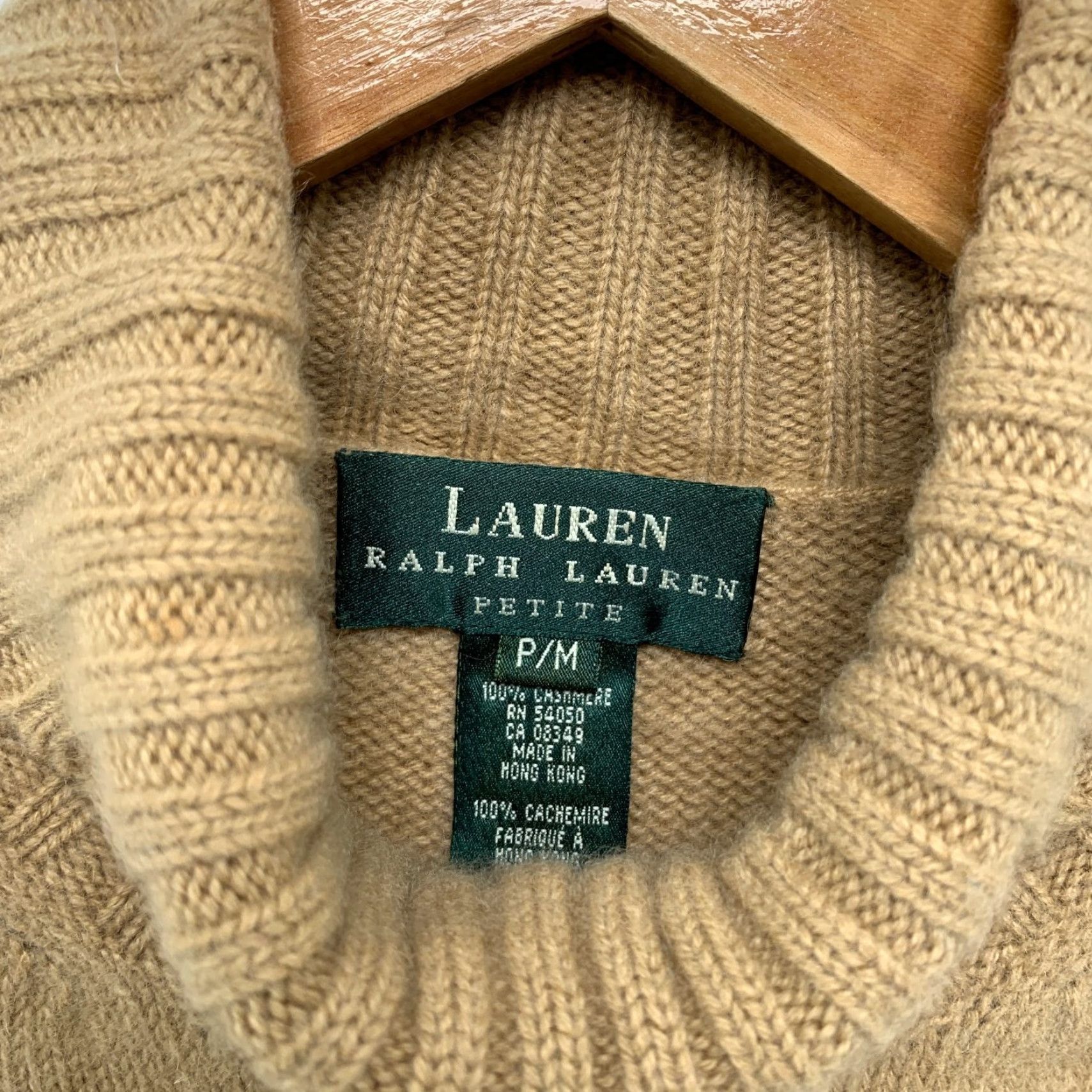 Ralph Lauren Lauren Ralph Lauren Sweater Petites PM Womens Brown 100% Cashmere Sleeveless Vest Turtleneck Knit Pullover Size M / US 6-8 / IT 42-44 - 2 Thumbnail