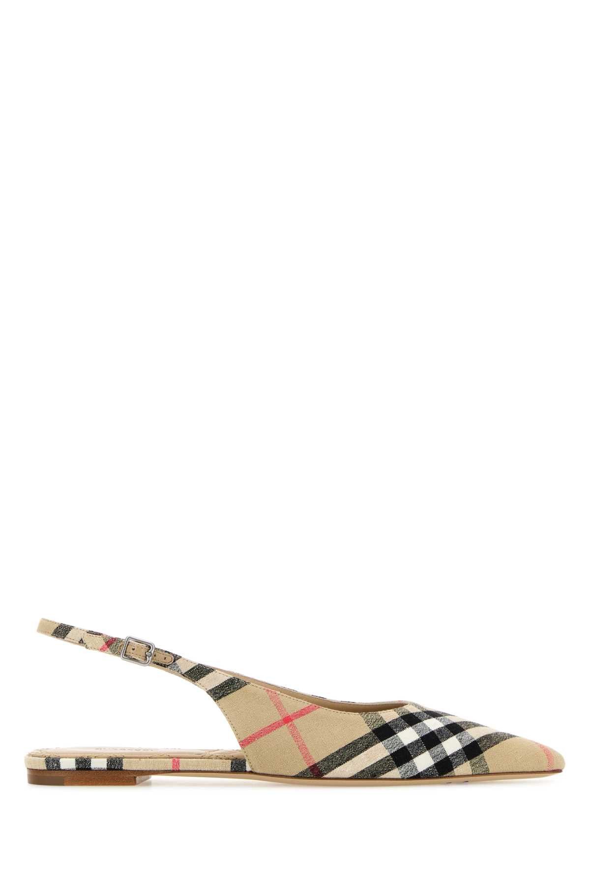 Burberry Embroidered Fabric Ballerinas Size US 6 / IT 36 - 1 Thumbnail