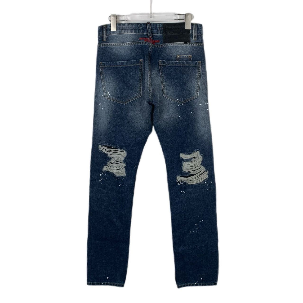 Philipp Plein Philipp Plein Dark Blue Distressed Straight Jeans K26WX Size US 30 / EU 46 - 2 Thumbnail