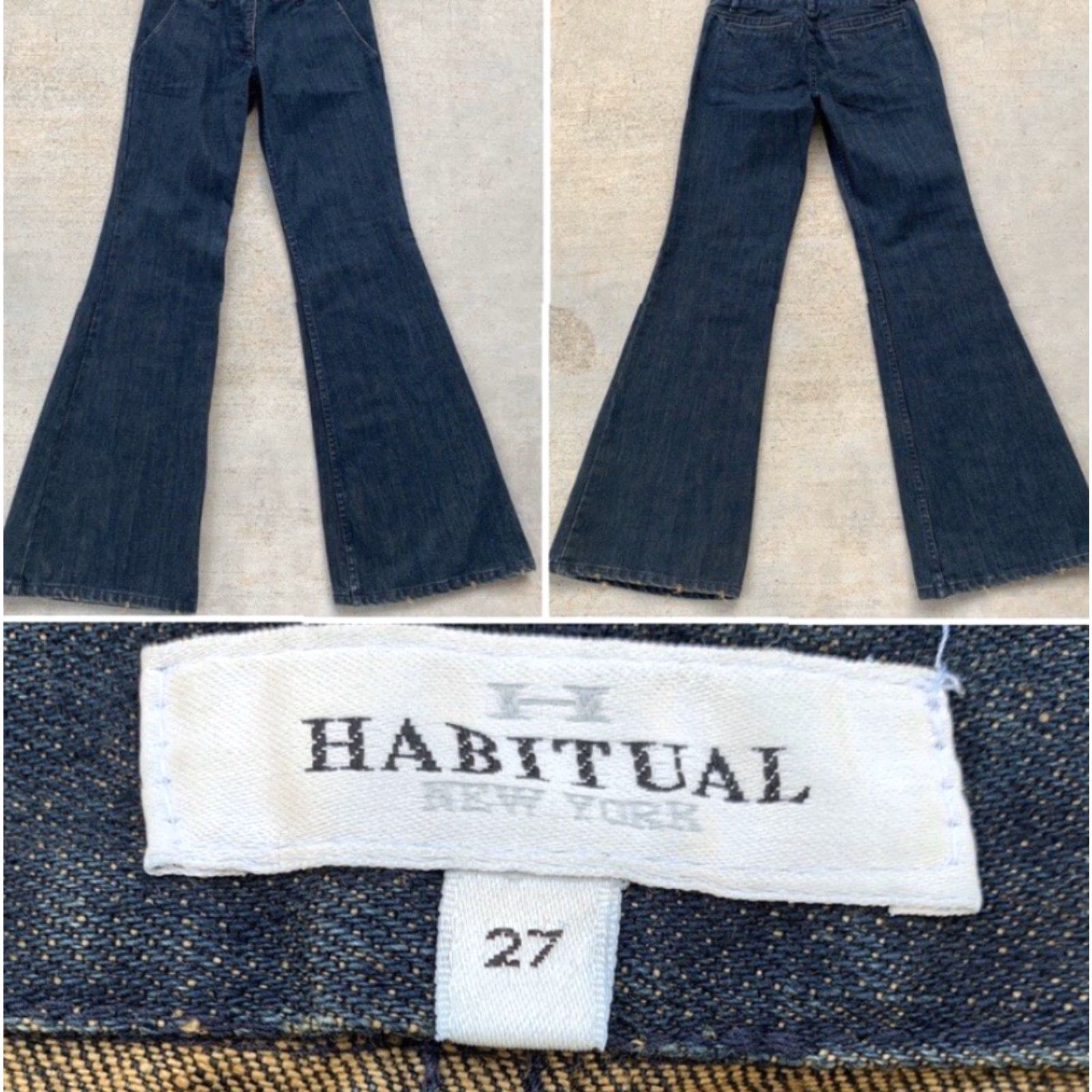 Vintage Habitual New York Jeans flare leg Size 27 NWOT Blue Women's Jeans Flared Zipper Fly NWOT 27 Blue Womens Jeans Size 27" / US 4 / IT 40 - 2 Thumbnail