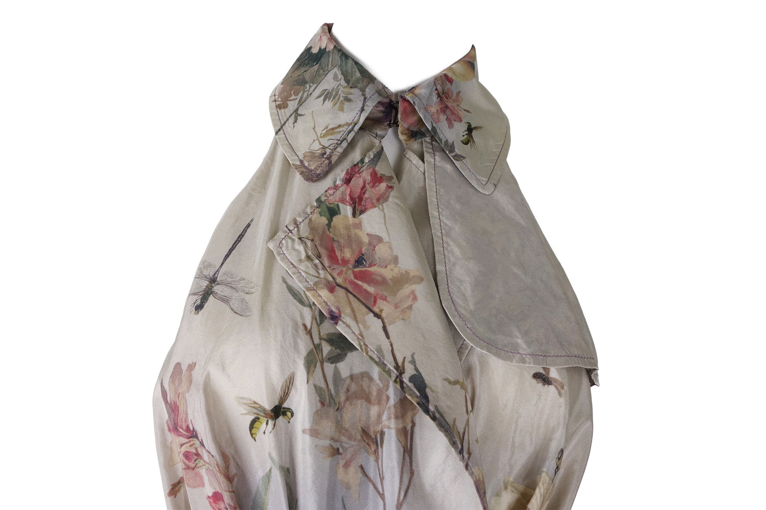 Jean Paul Gaultier Jean Paul Gaultier Floral Print Silk Belted Dress Vintage Size M / US 6-8 / IT 42-44 - 8 Thumbnail