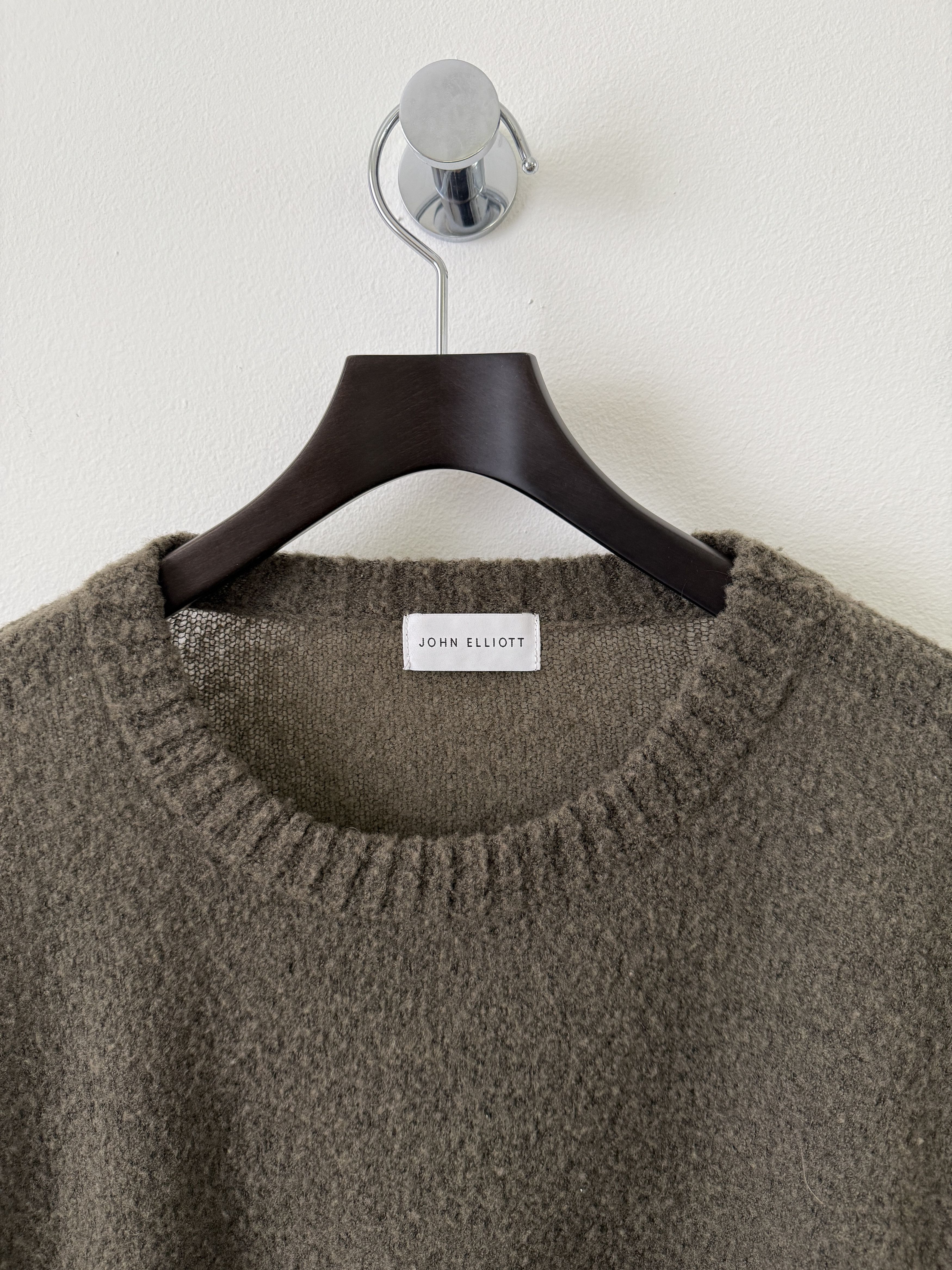 John Elliott Wool Powder Knit Sweater Size US L / EU 52-54 / 3 - 6 Thumbnail