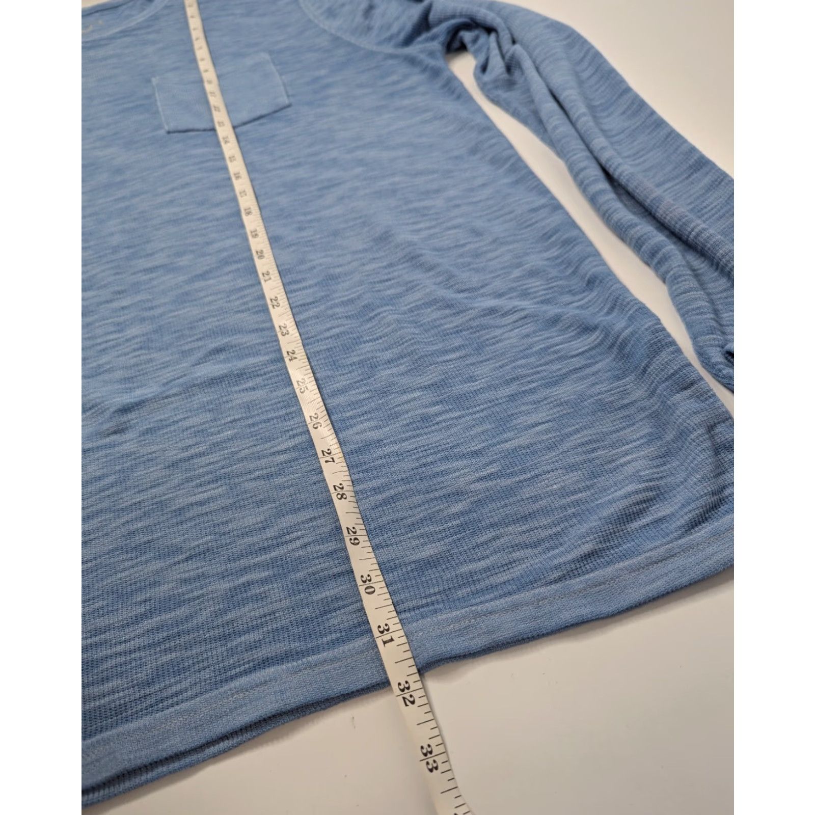 Lucky Brand Lucky Brand Tee Shirt - Men's XL Crew Neck Long Sleeve Blue Pocket Burnout 100% Cotton/Polyester Shirt Size US XL / EU 56 / 4 - 5 Thumbnail