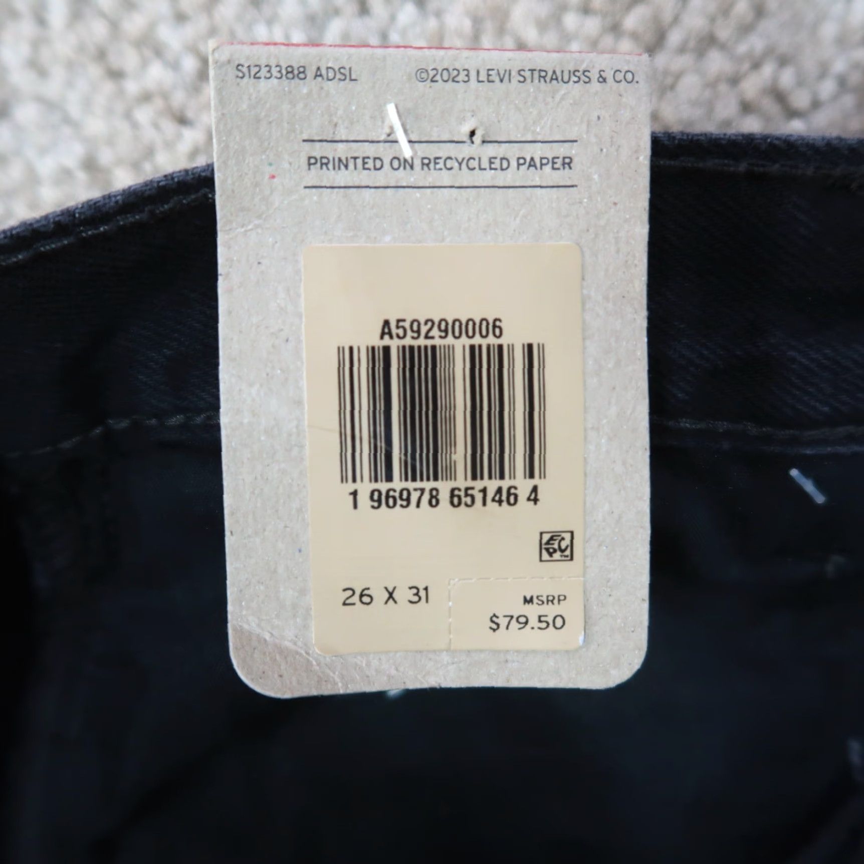 Levi's VINTAGE Levi's 94 baggy Jeans Women's 26x31 Black Denim High rise Straight 5-Pocket 90s Womens Size 26" / US 2 / IT 38 - 5 Thumbnail