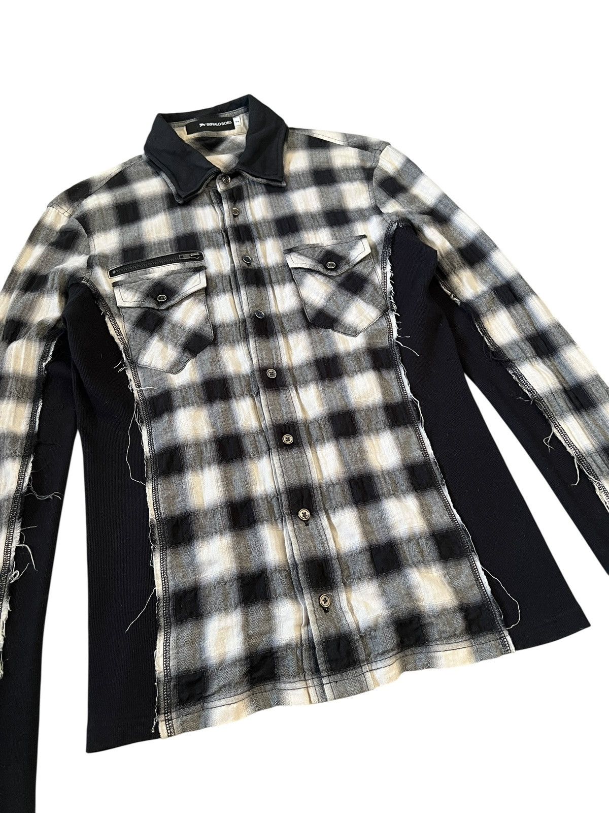 BUFFALO BOBS Buffalo Bobs 🇯🇵 Shadow Plaid Hybrid Button Up Shirt Size US S / EU 44-46 / 1 - 5 Thumbnail