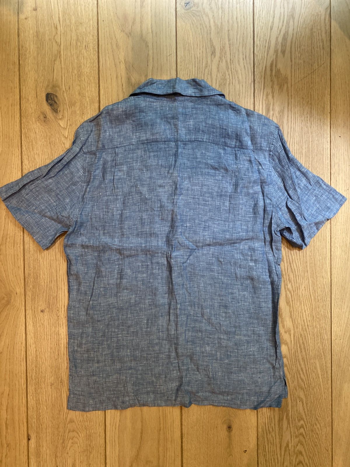 Mr P. Mr P. Short Sleeve Linen Chambray Shirt Size US M / EU 48-50 / 2 - 3 Thumbnail