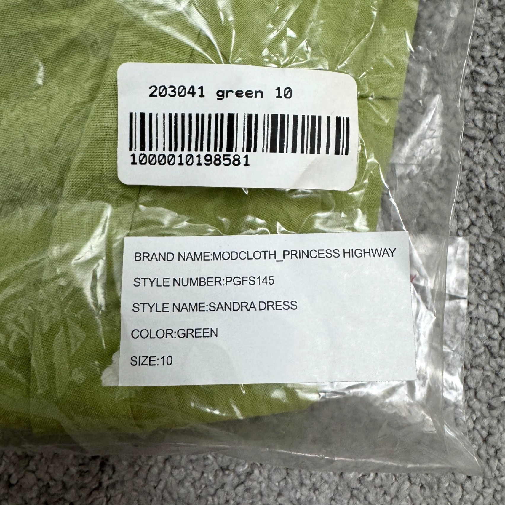 Vintage Princess Highway A-Line Mini Dress Women 10 Green Puff Sleeve Casual Bohemian Size L / US 10 / IT 46 - 7 Thumbnail