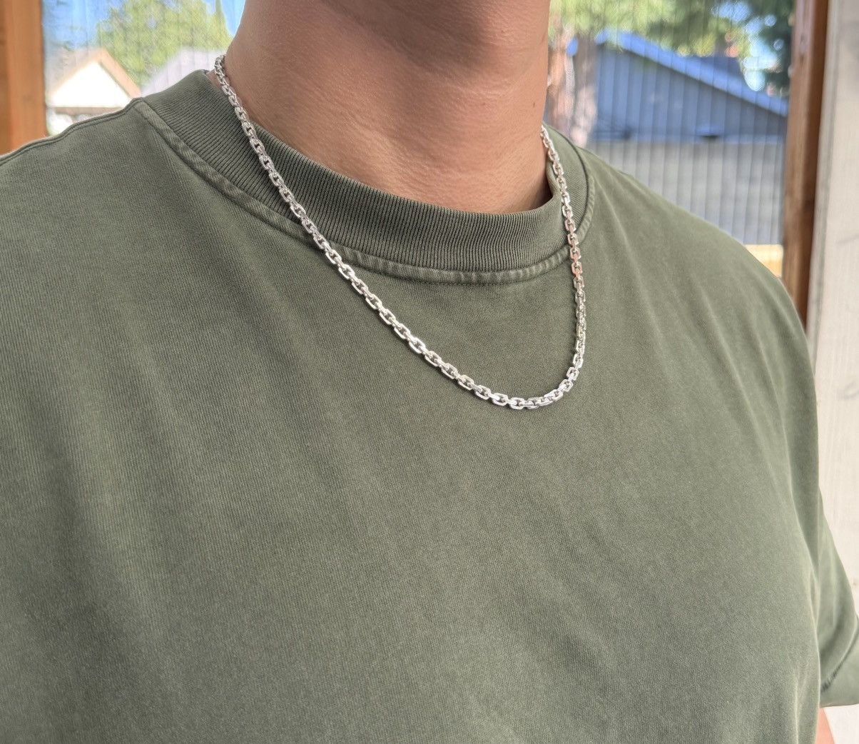 Sterling Silver Sterling silver cable link chain 22” Size ONE SIZE - 2 Thumbnail