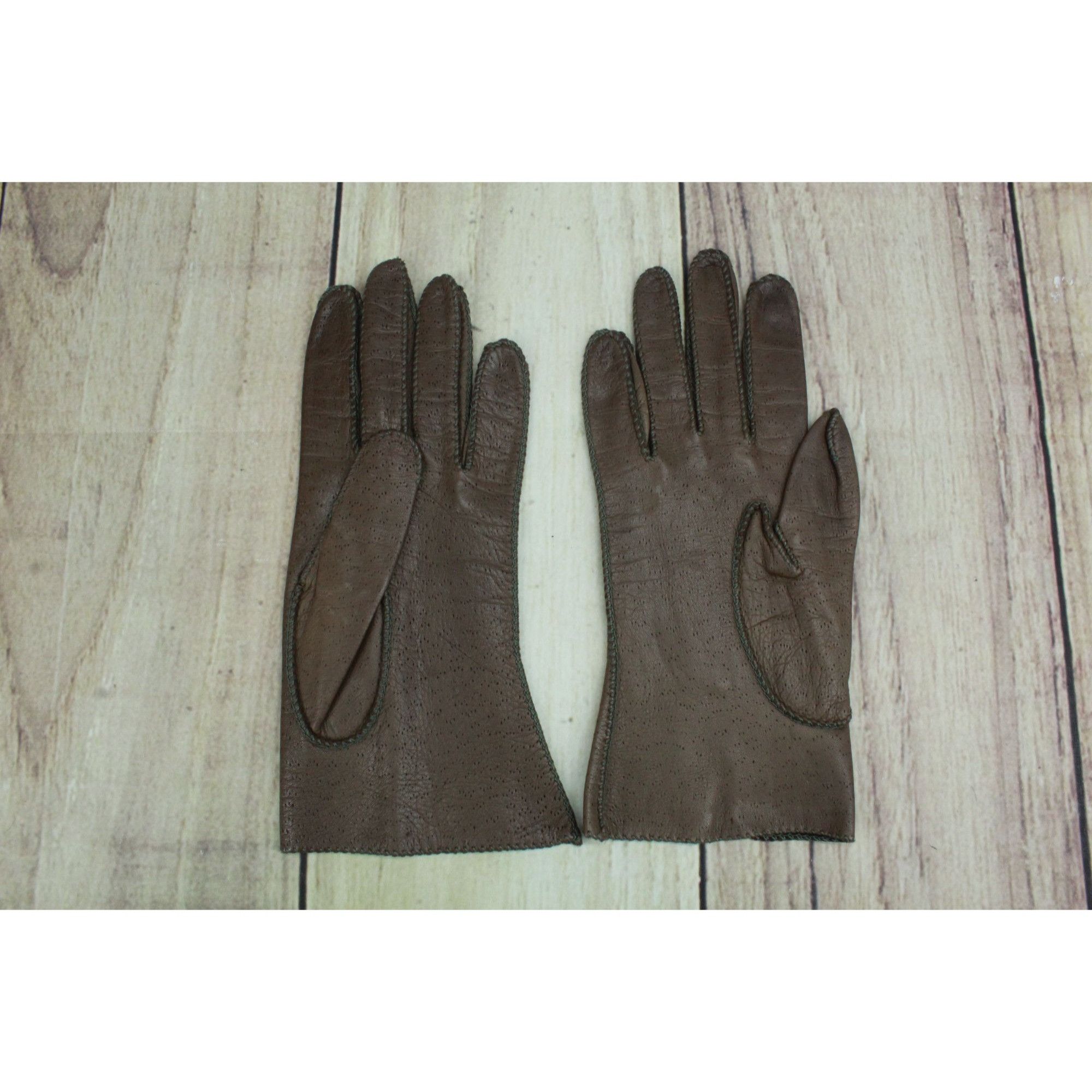 Other Women's Genuine Brown Soft Leather Unlined Dress Gloves Size ONE SIZE - 2 Thumbnail
