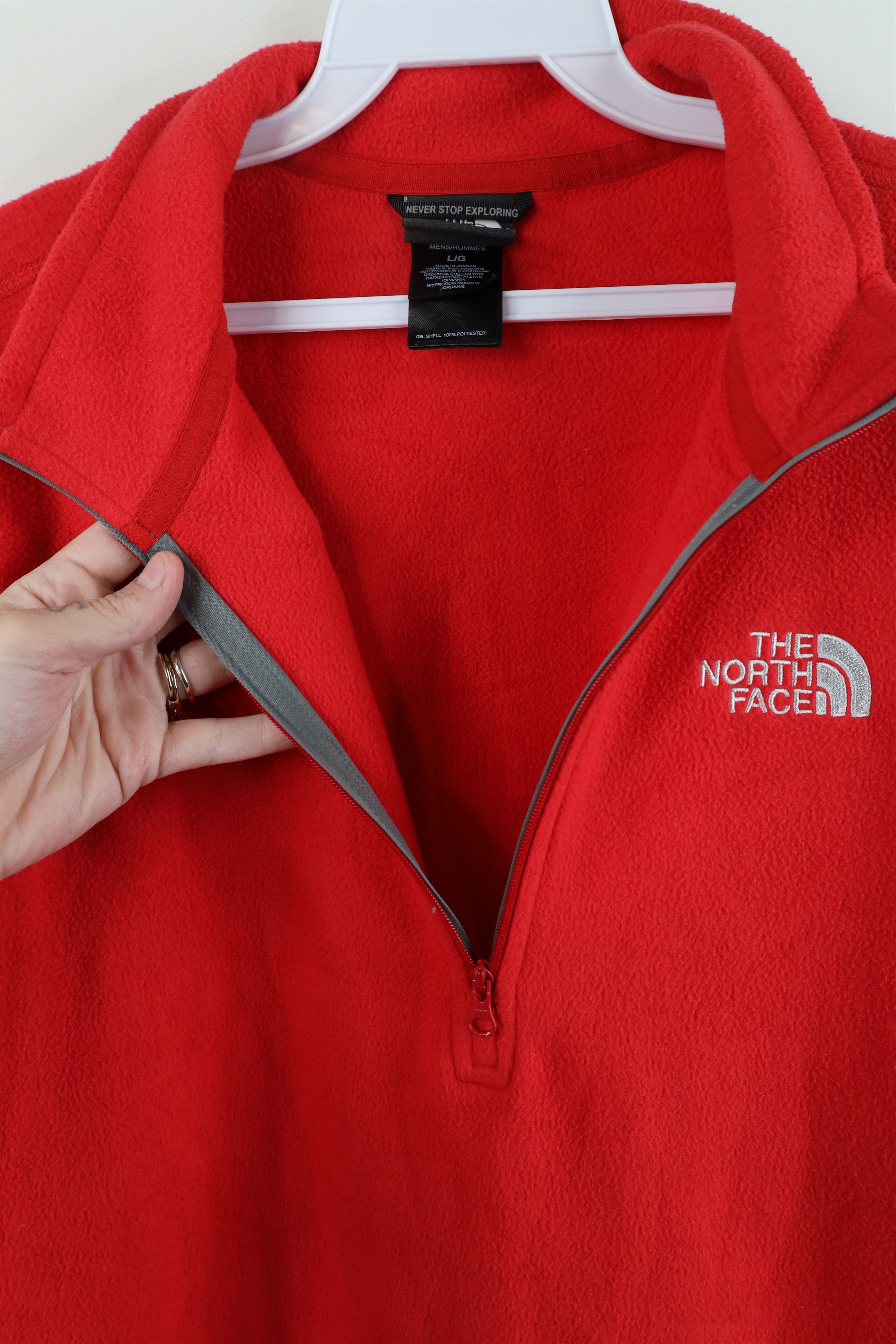 The North Face The North Face Spell Half Zip Fleece Pullover Sweater Red Size US L / EU 52-54 / 3 - 7 Thumbnail