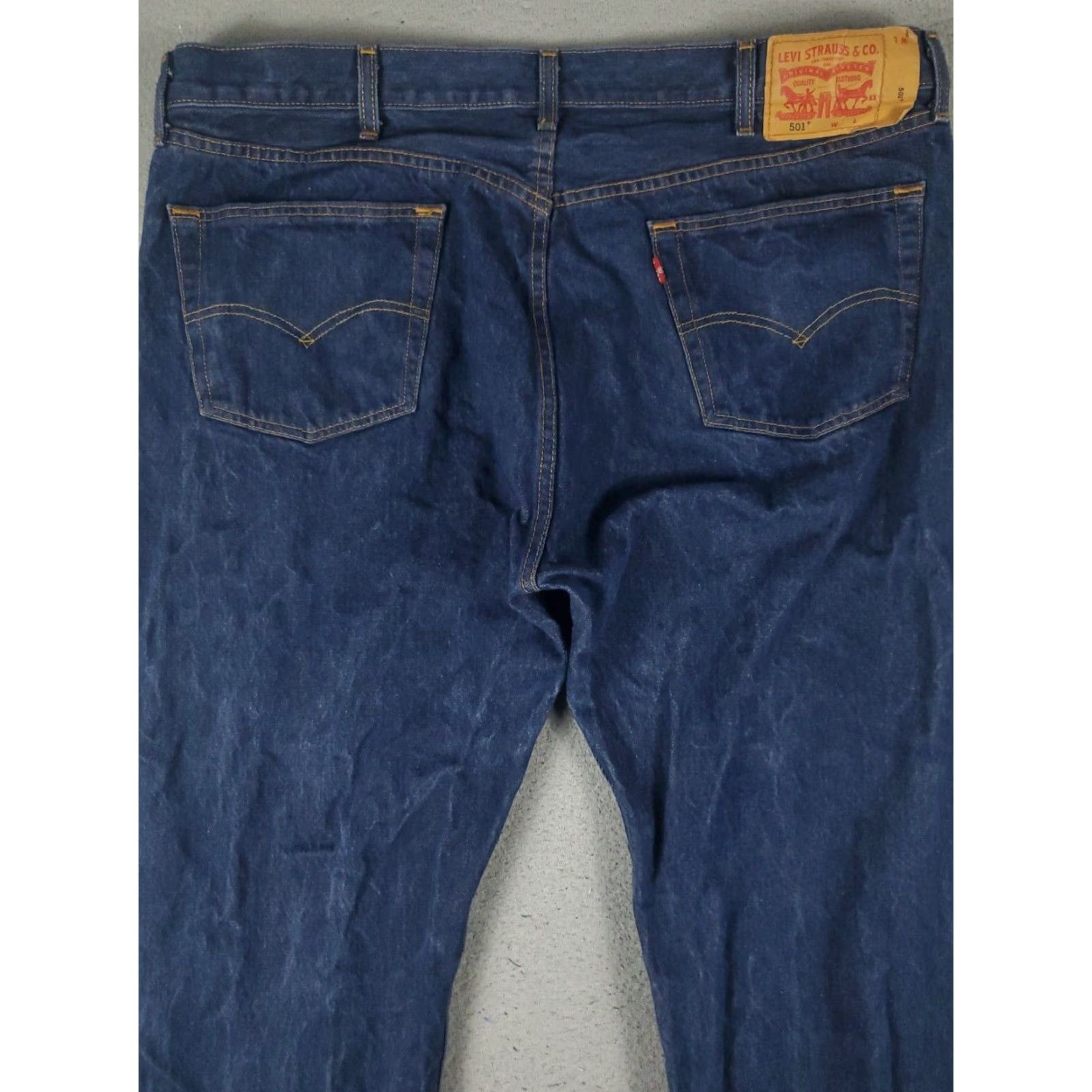 Levi's Levis 501 Blue Straight Leg Jeans Mens 44x30 Cotton Regular Fit Size US 44 / EU 60 - 7 Thumbnail