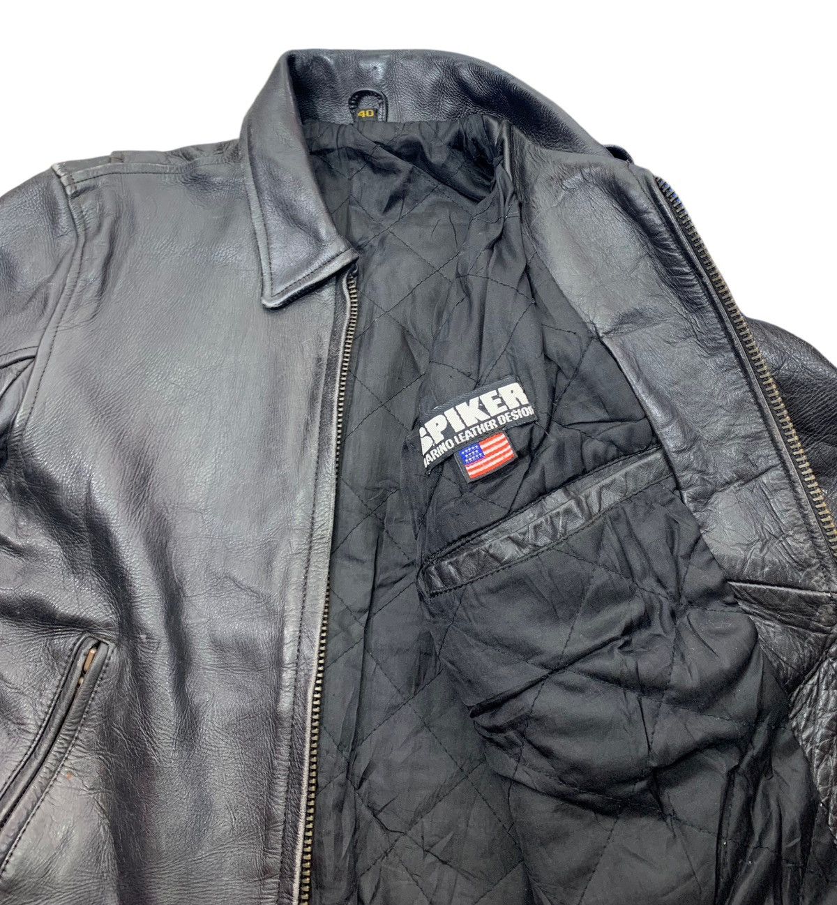Genuine Leather Vintage Spiker Marino Leather Biker Jacket Size US M / EU 48-50 / 2 - 5 Thumbnail