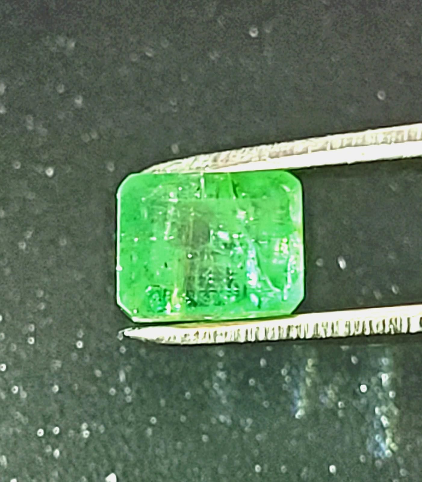 Non Treated Natural Deep Cut 1.44ct Emerald Gorgeous Luster