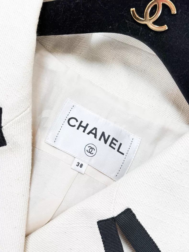 Chanel Chanel Three-dimensional black letter logo sequin bow jack Size XS / US 0-2 / IT 36-38 - 6 Thumbnail