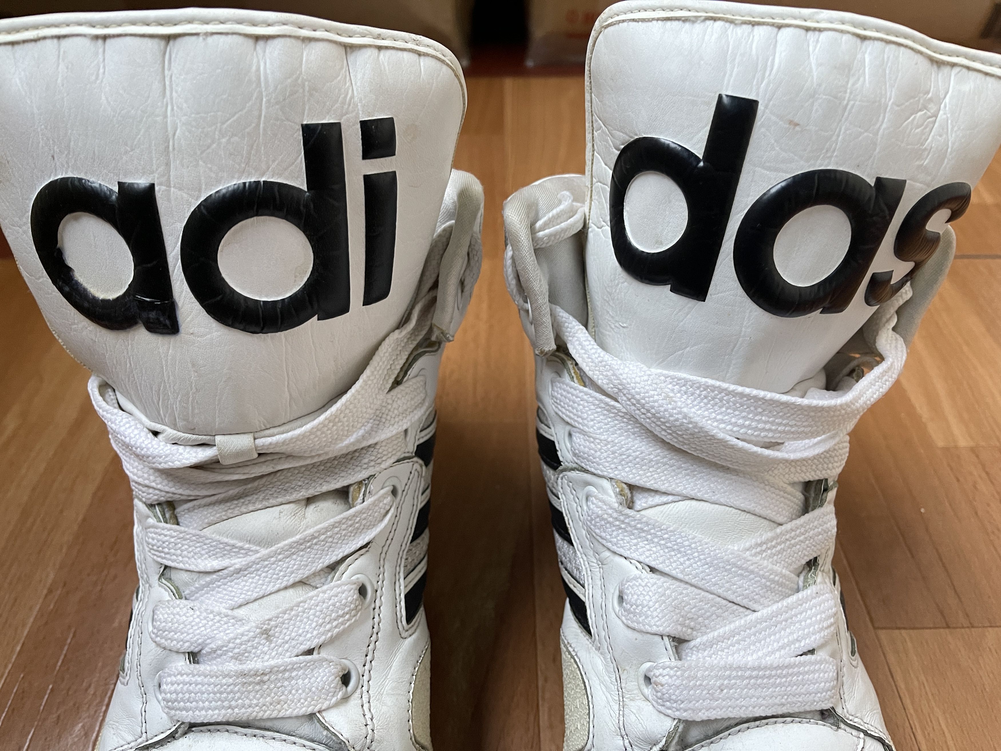 Adidas × Jeremy Scott Adidas sneakers, Jeremy Scott Instinct, Hi Top shoes, V24529 Size US 11.5 / EU 44-45 - 8 Thumbnail