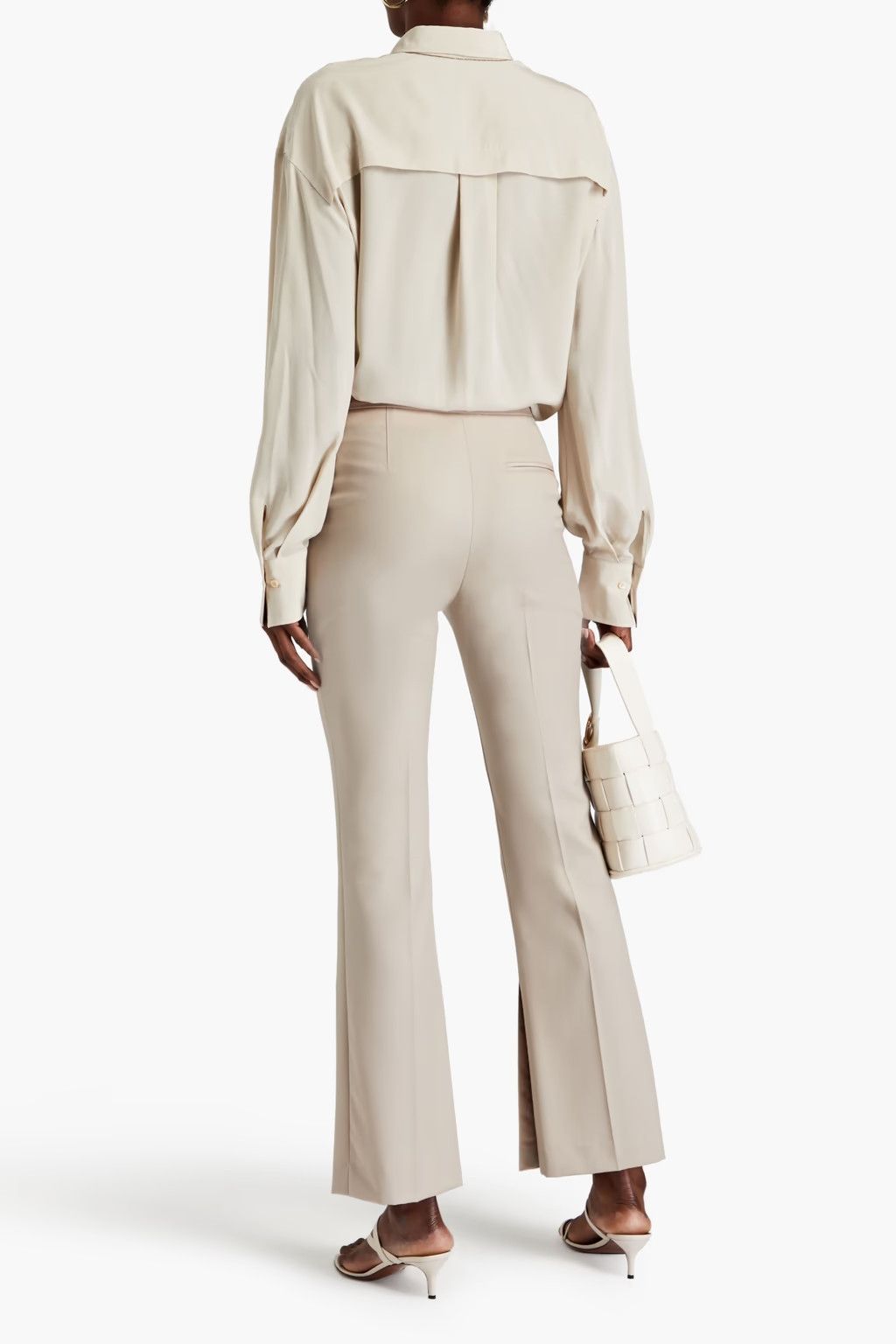 Brunello Cucinelli o1y0725 Silk Shirt in Beige Size XS / US 0-2 / IT 36-38 - 3 Thumbnail