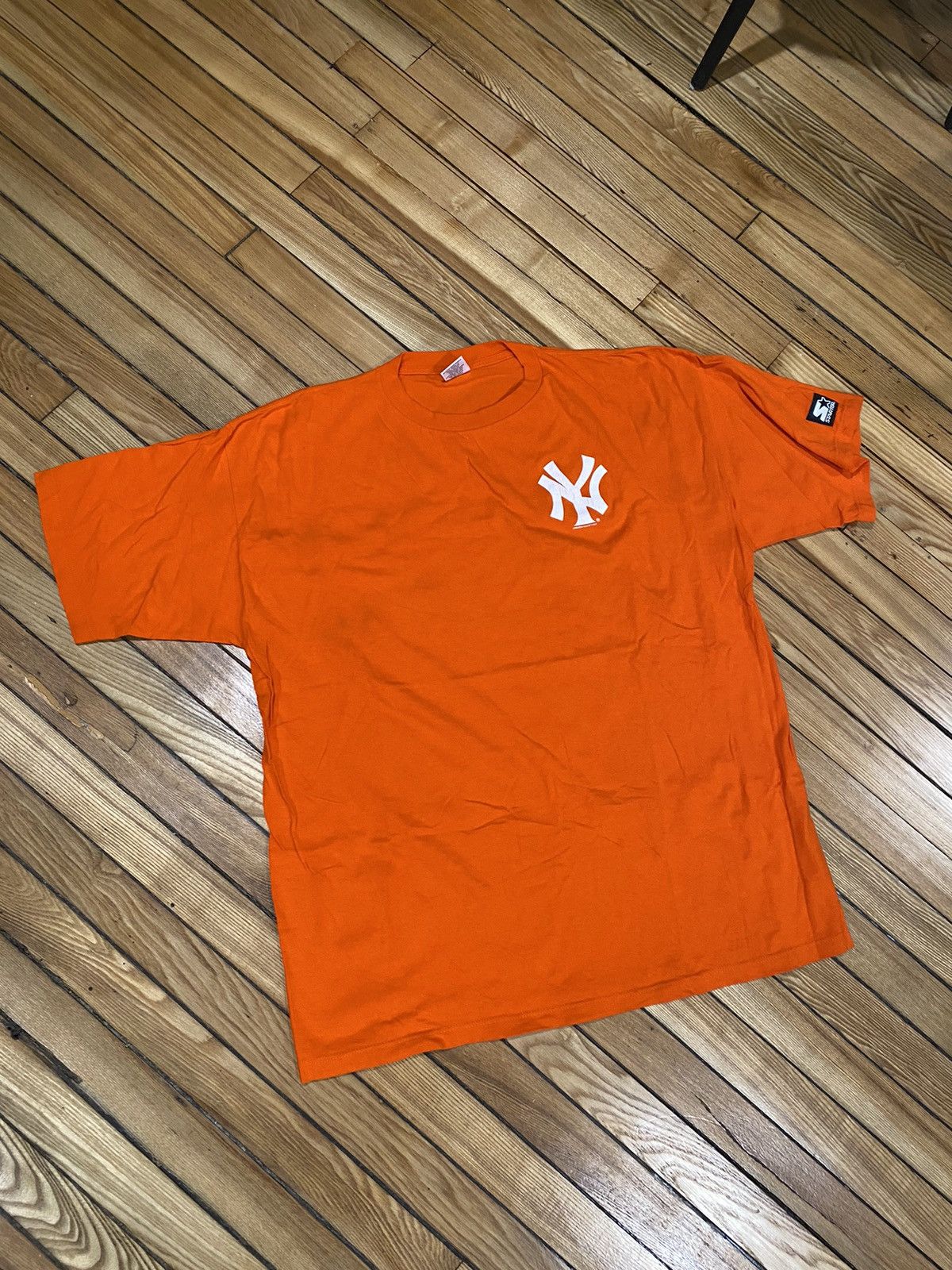 New York Yankees × Starter × Vintage Rare 1997 orange Yankees Tshirt XL Size US XL / EU 56 / 4 - 2 Thumbnail