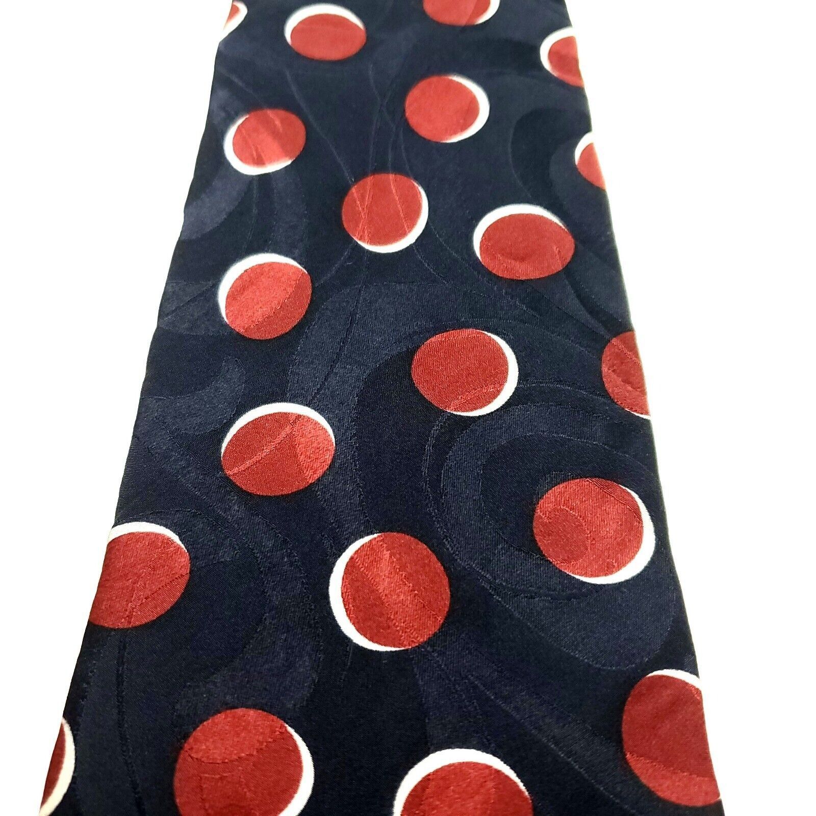 Zylos George Machado Zylos George Machado Silk Tie Blue Print Italian Wide Short Size ONE SIZE - 2 Thumbnail