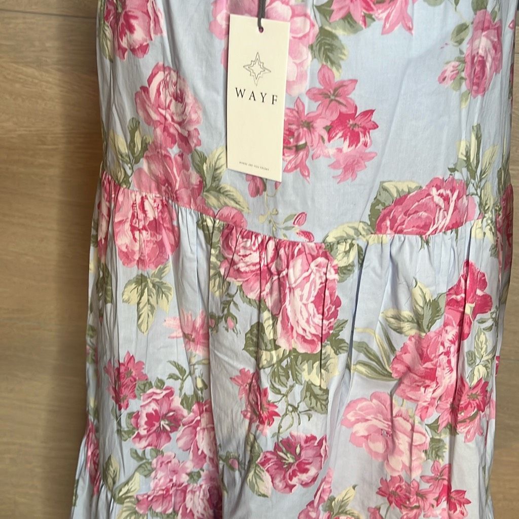Other NWT WAYF Smock Tube Top and Maxi Tiered Skit Set Floral (011) Size XS / US 0-2 / IT 36-38 - 11 Thumbnail