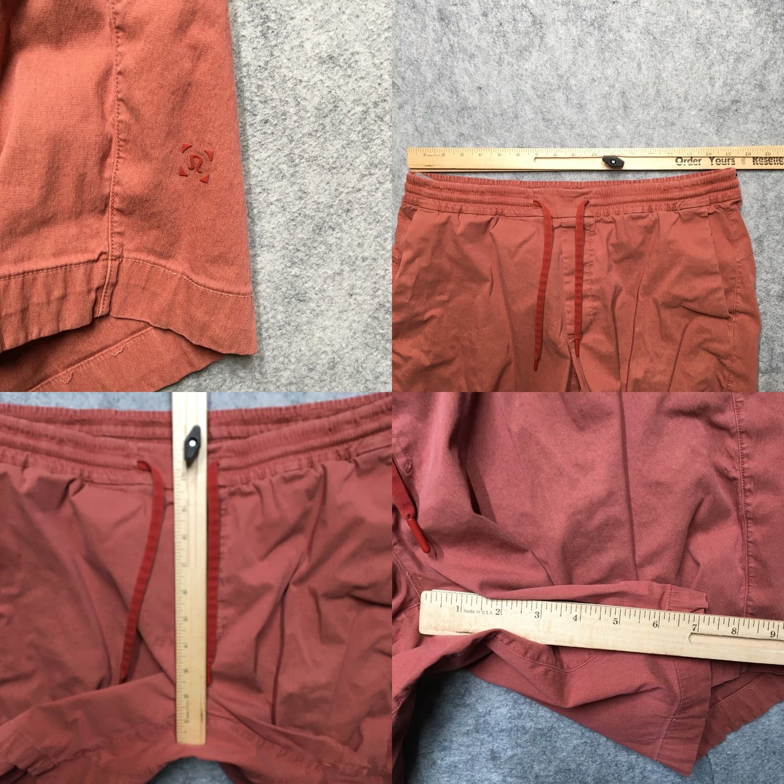 Lululemon Lululemon Bowline Shorts Mens XL Red Washed Athletic Pockets Drawstring Shorts Size US 36 / EU 52 - 8 Thumbnail