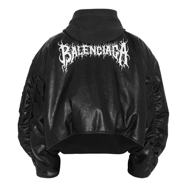 Balenciaga Diy Metal Outline Hooded Bomber Size US L / EU 52-54 / 3 - 2 Thumbnail