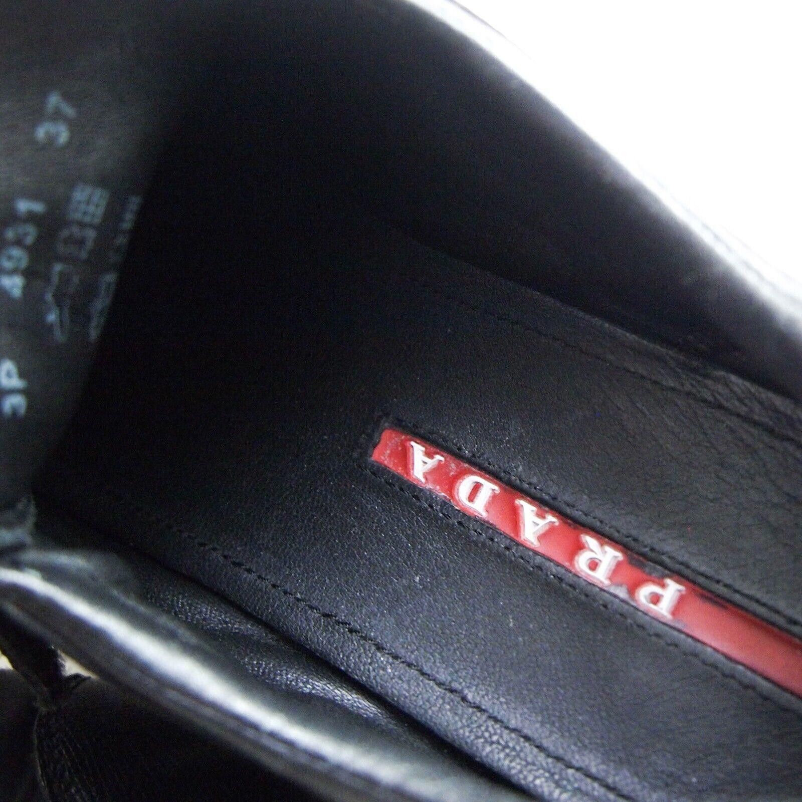 Prada Prada Sneakers Black Saffiano Leather Nylon EU 37 US 7 Size US 7 / IT 37 - 9 Thumbnail