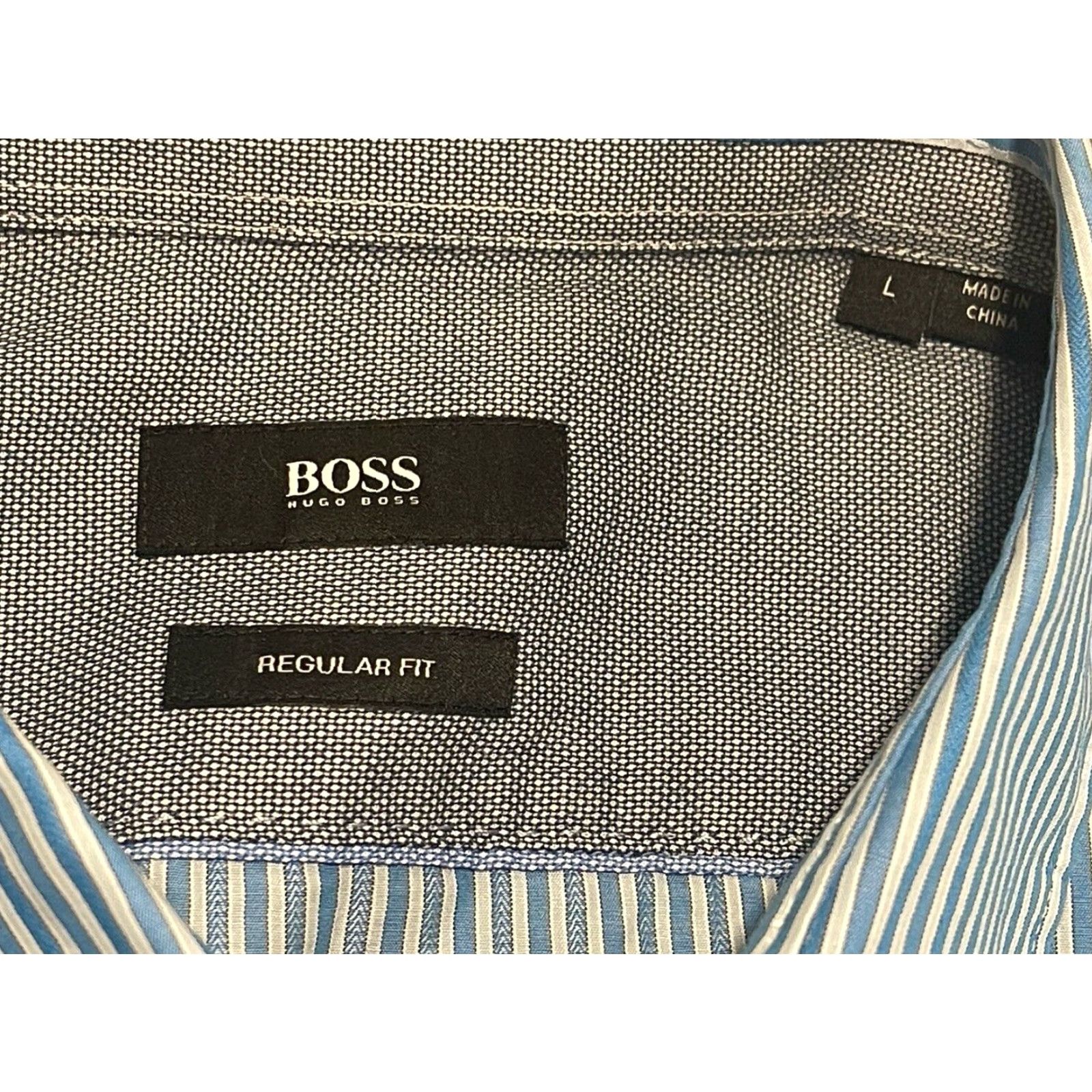 Hugo Boss NWT MENS HUGO BOSS REGULAR FIT LORENZO STRIPE BUTTON UP SHIRT SZ L Size US L / EU 52-54 / 3 - 4 Thumbnail