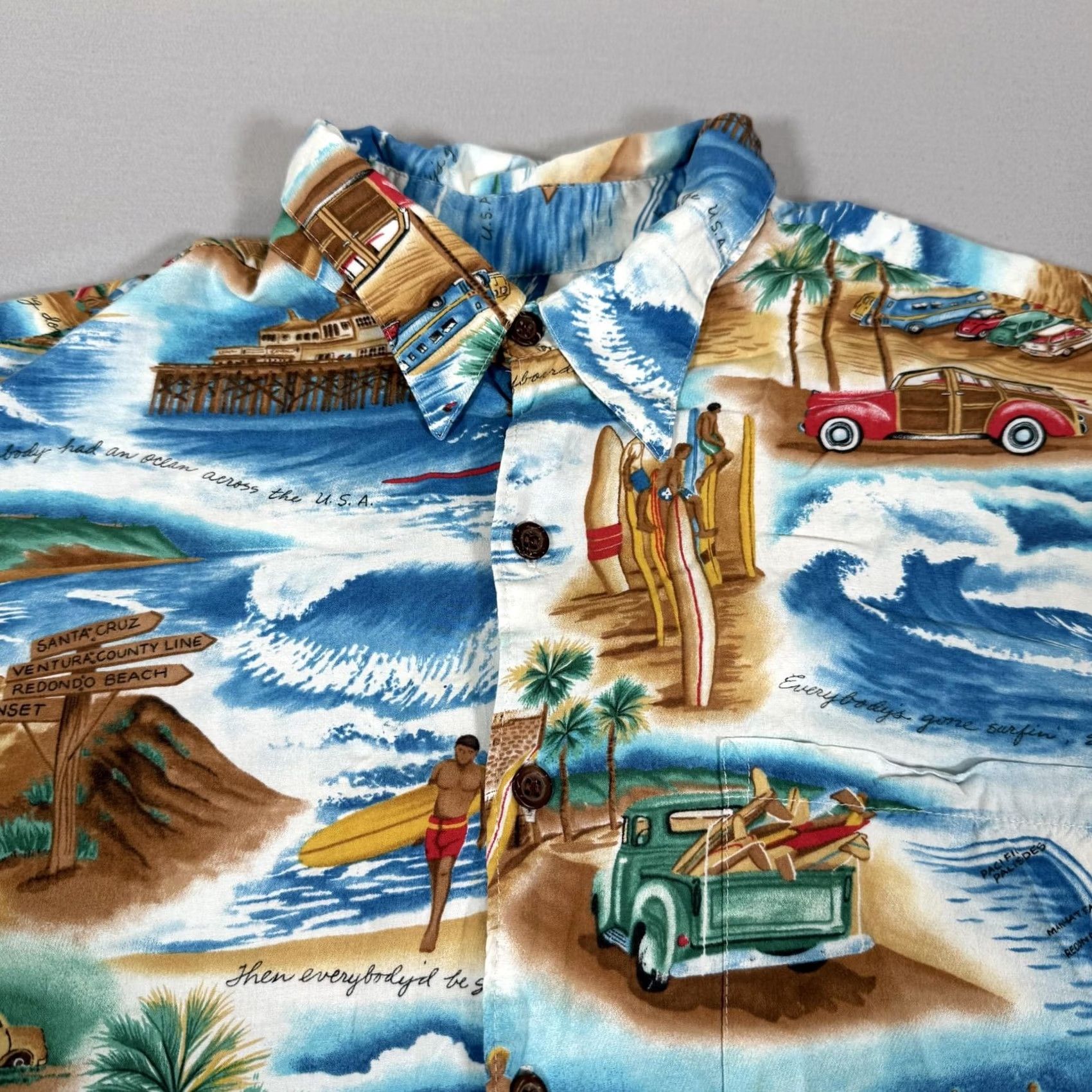 Reyn Spooner VINTAGE Reyn Spooner Shirt Mens Medium Blue The Beach Boys Band Music Hawaiian Shirt Size US M / EU 48-50 / 2 - 3 Thumbnail
