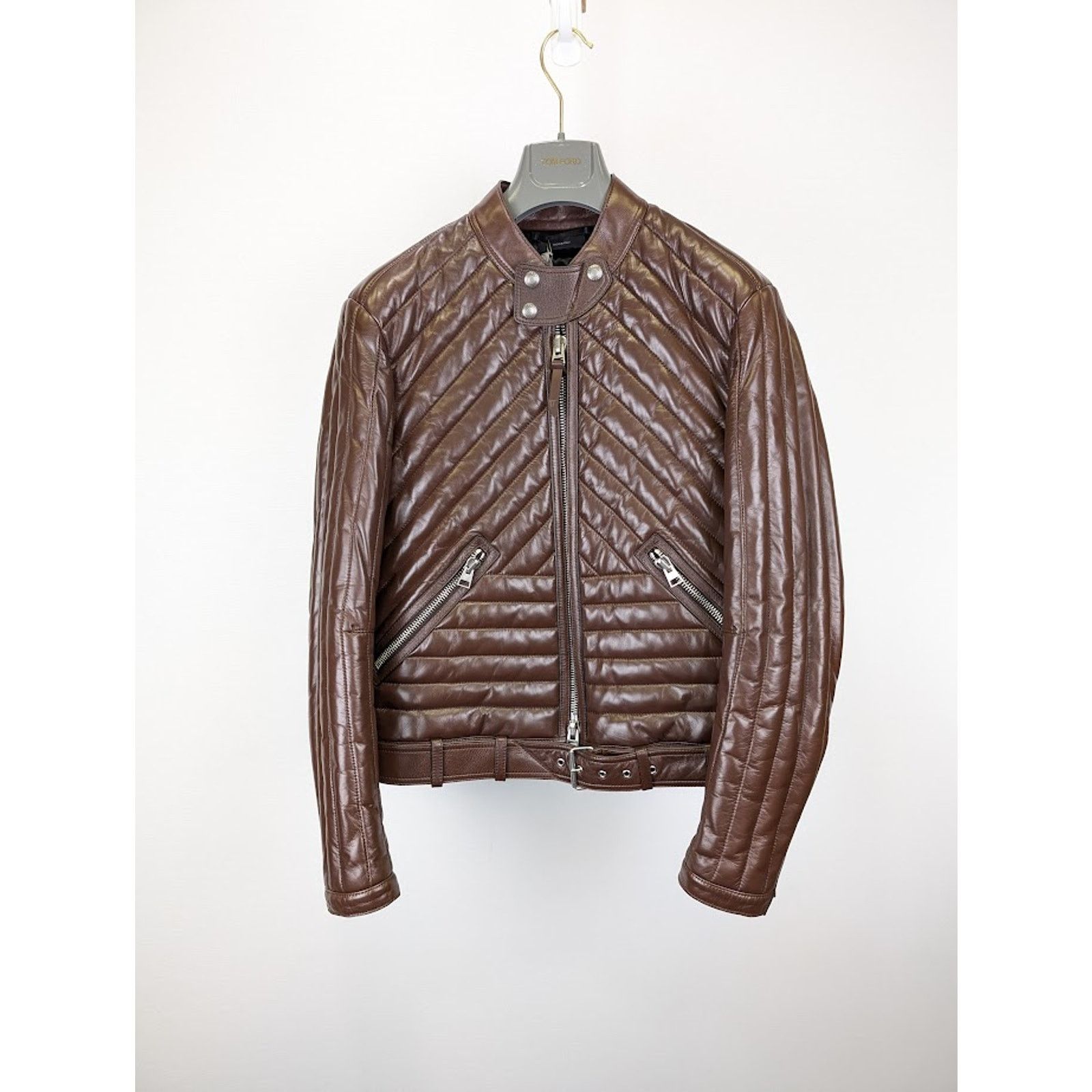 Tom Ford o1rshd1 Leather Jacket in Brown Size US M / EU 48-50 / 2 - 1 Thumbnail