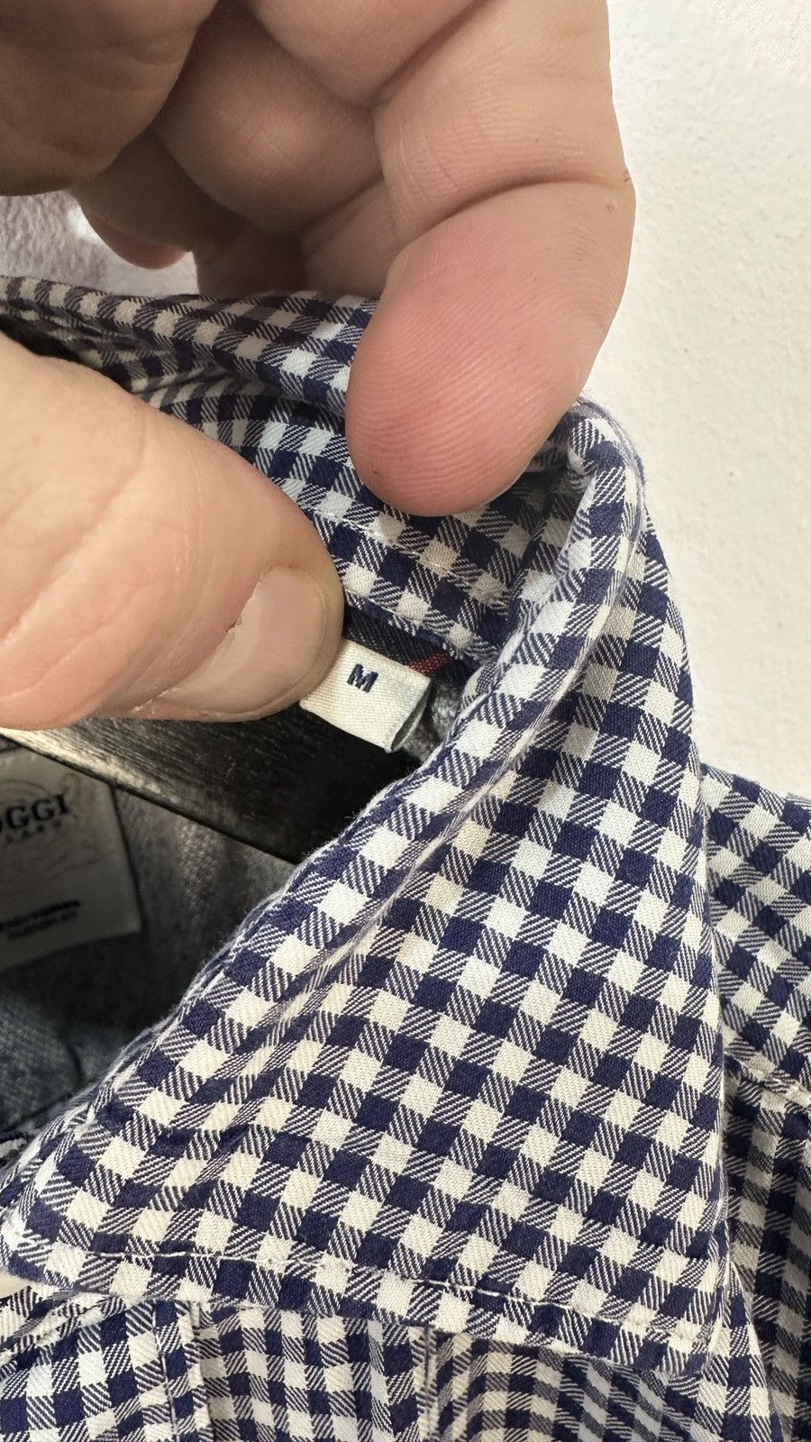 Boggi Boggi Milano Shirt M Gingham Check Easy Formal Custom Fit Size US M / EU 48-50 / 2 - 8 Thumbnail