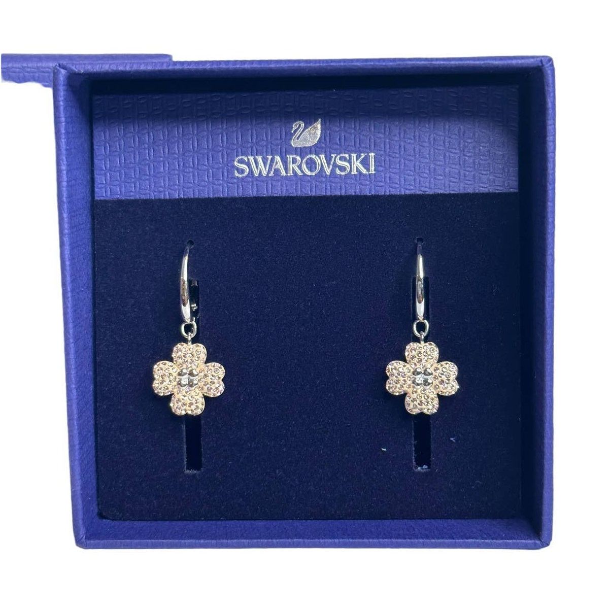 Swarovski Swarovski Latisha drop earrings Flower, Pink, Rhodium plated Size ONE SIZE - 7 Thumbnail