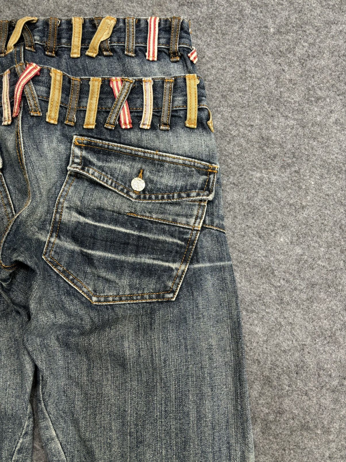 Seditionaries 💥Twsted Leg Double Waist💥Very Rare C.ien Zipper Denim F484 Size US 31 - 13 Thumbnail
