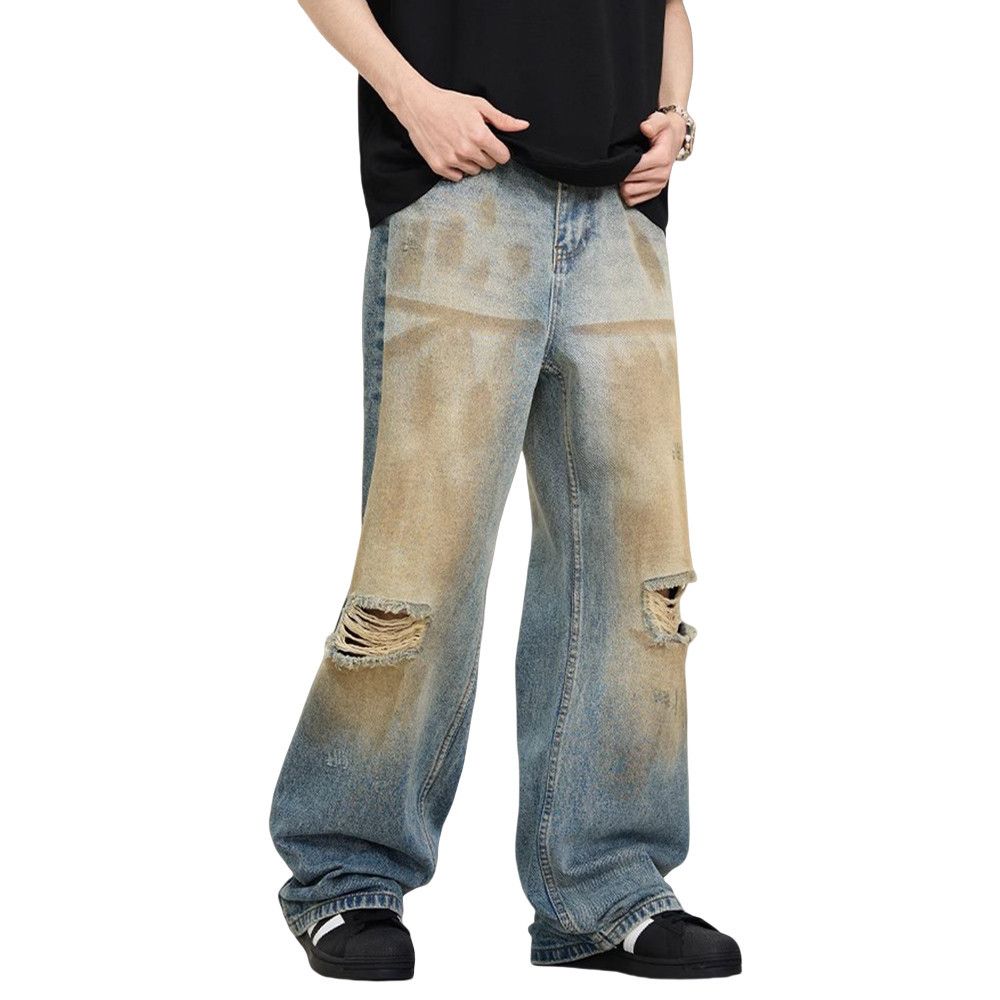 Jean × Vintage Ripped Dirty Wash Jeans Size US 29 - 1 Thumbnail